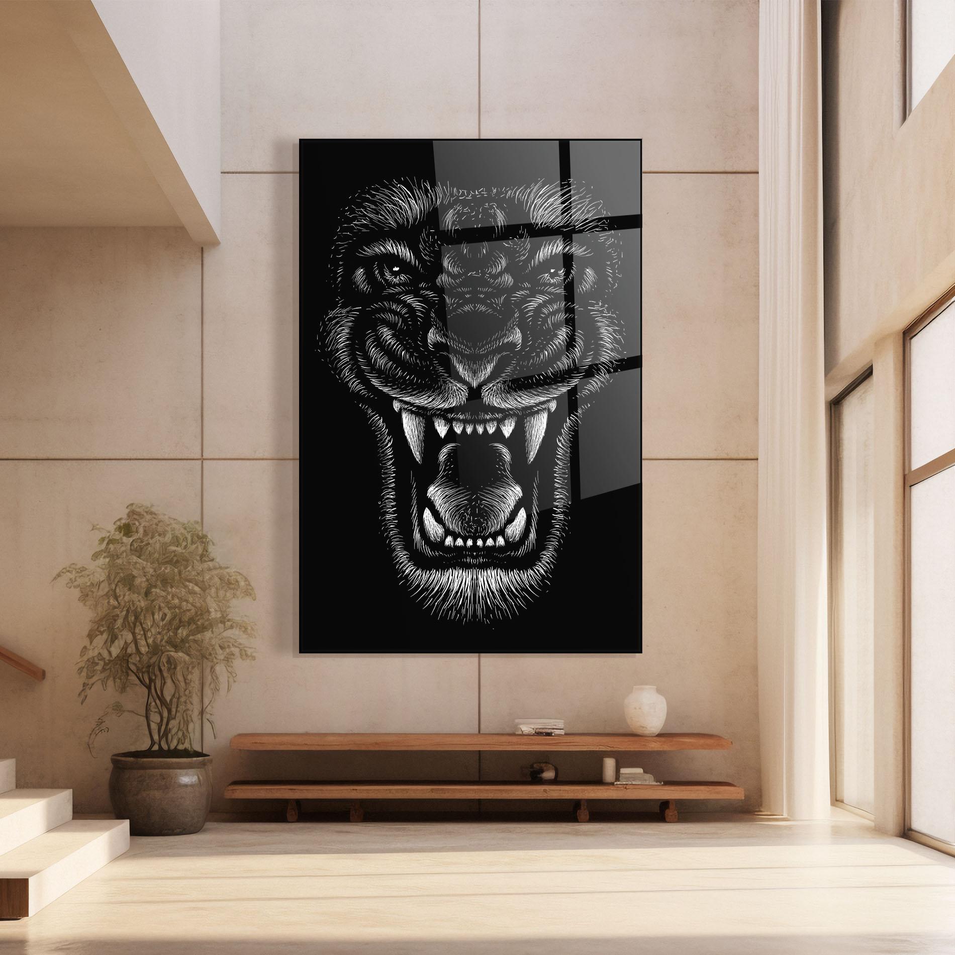 Üvegkép Lion Bite mockup 8