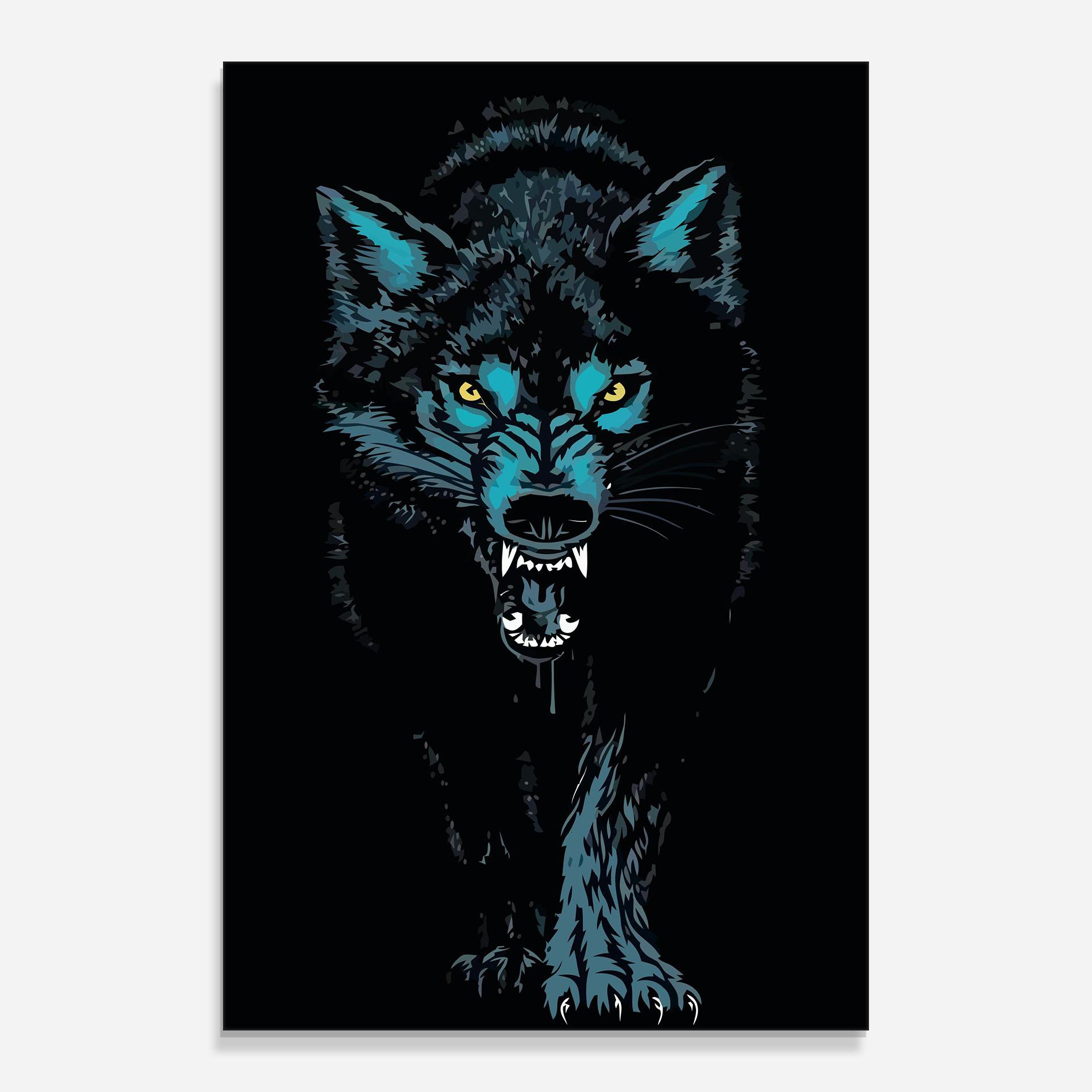 Üvegkép Blue Wolf mockup 0