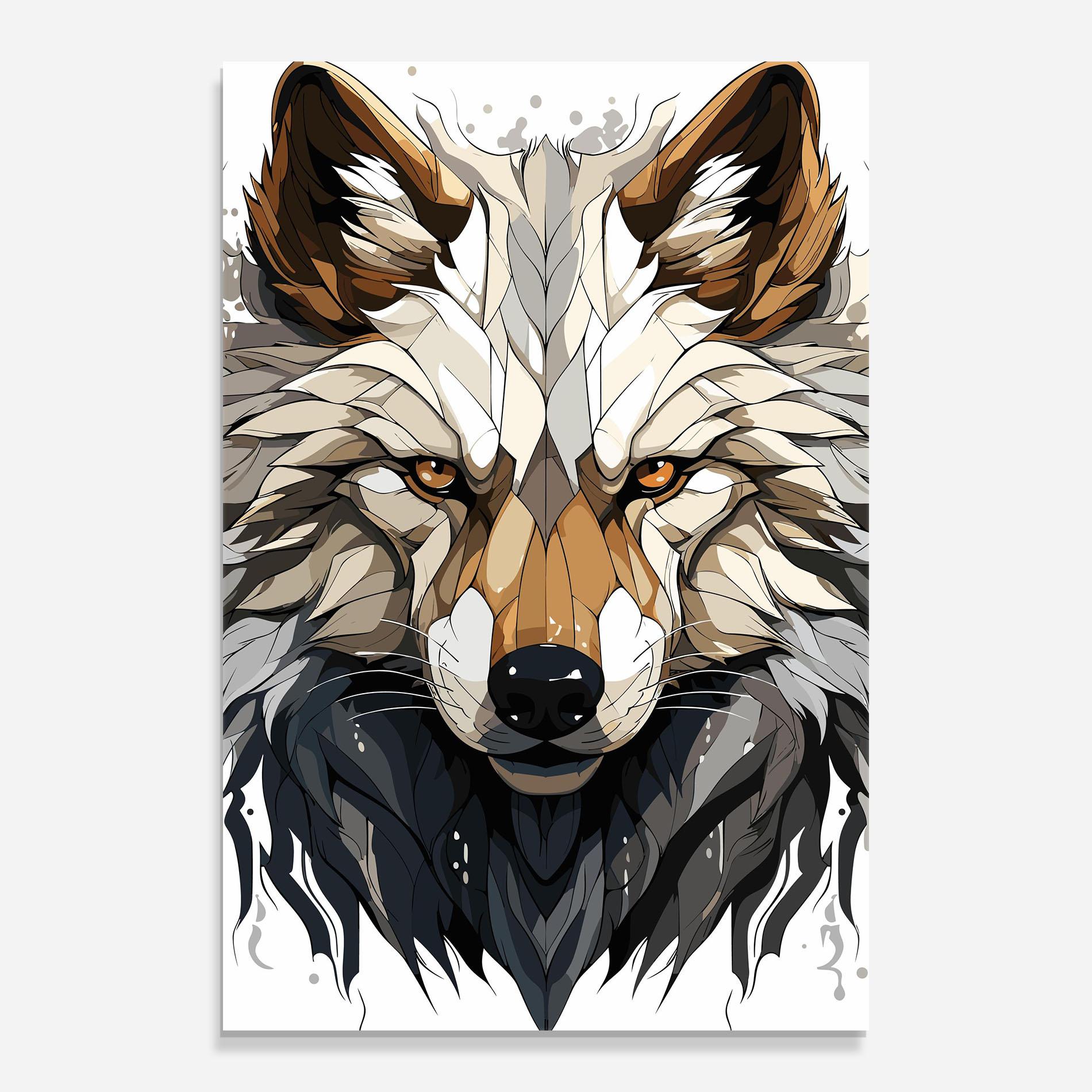 Üvegkép Brown Wolf mockup 0