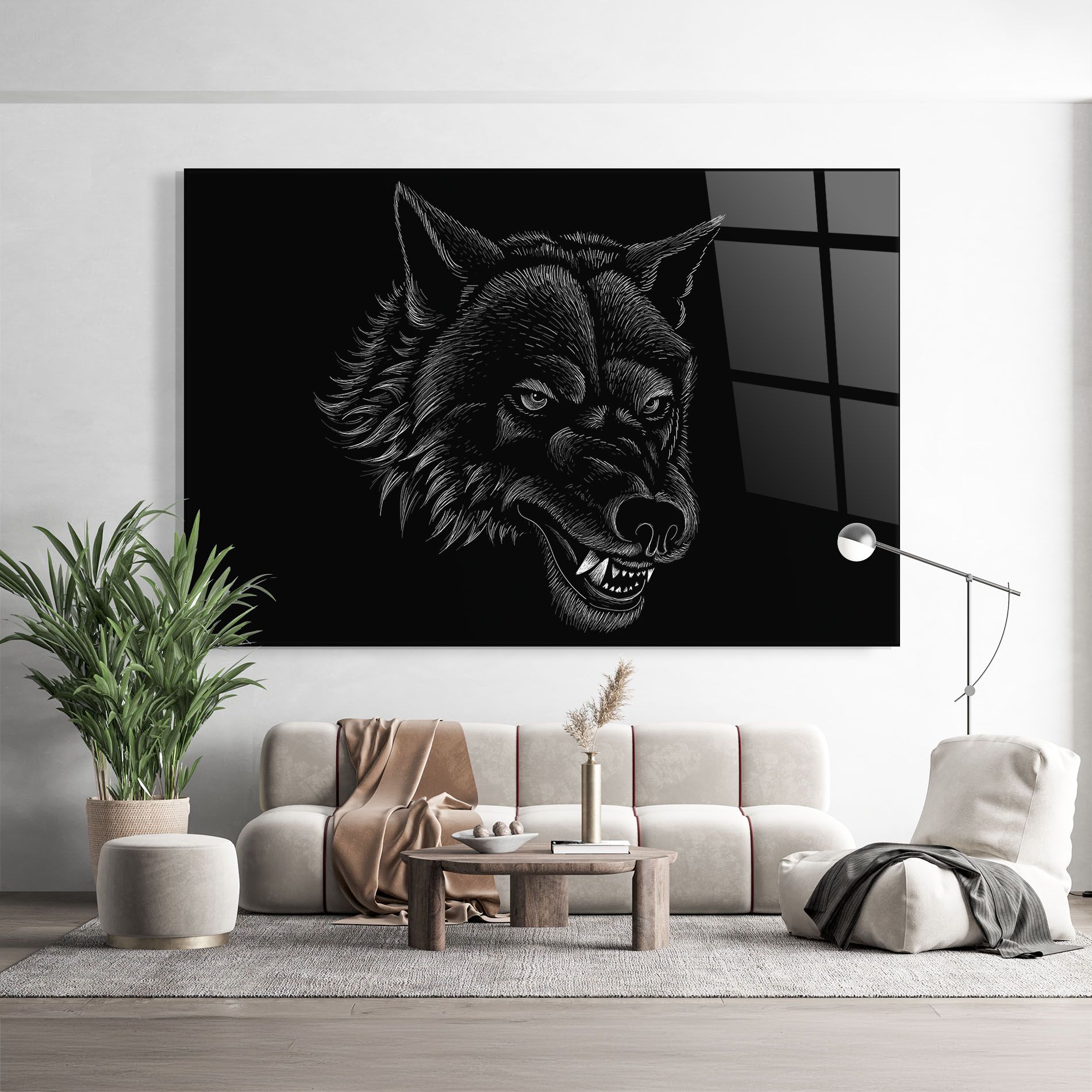 Angry Wolf Face mockup 9