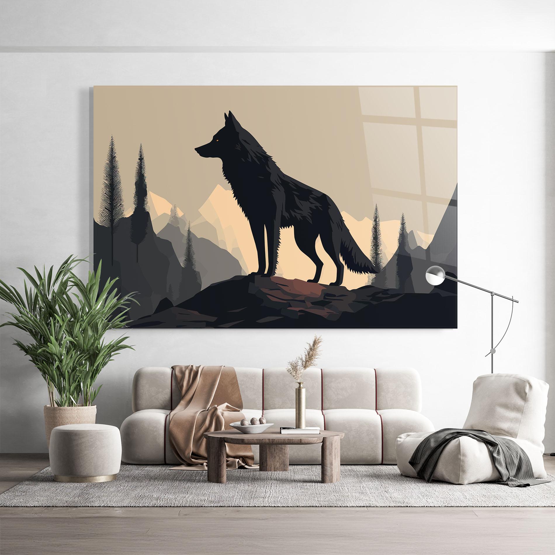 Üvegkép Black Wolf mockup 9