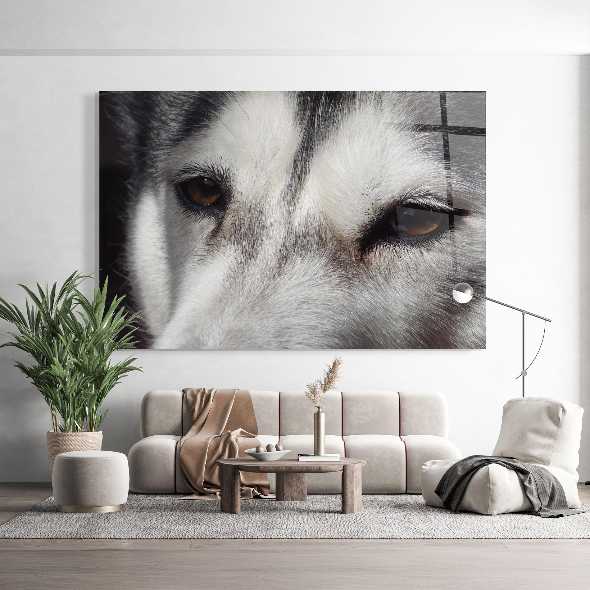 Üvegkép Close Up Wolf mockup 9