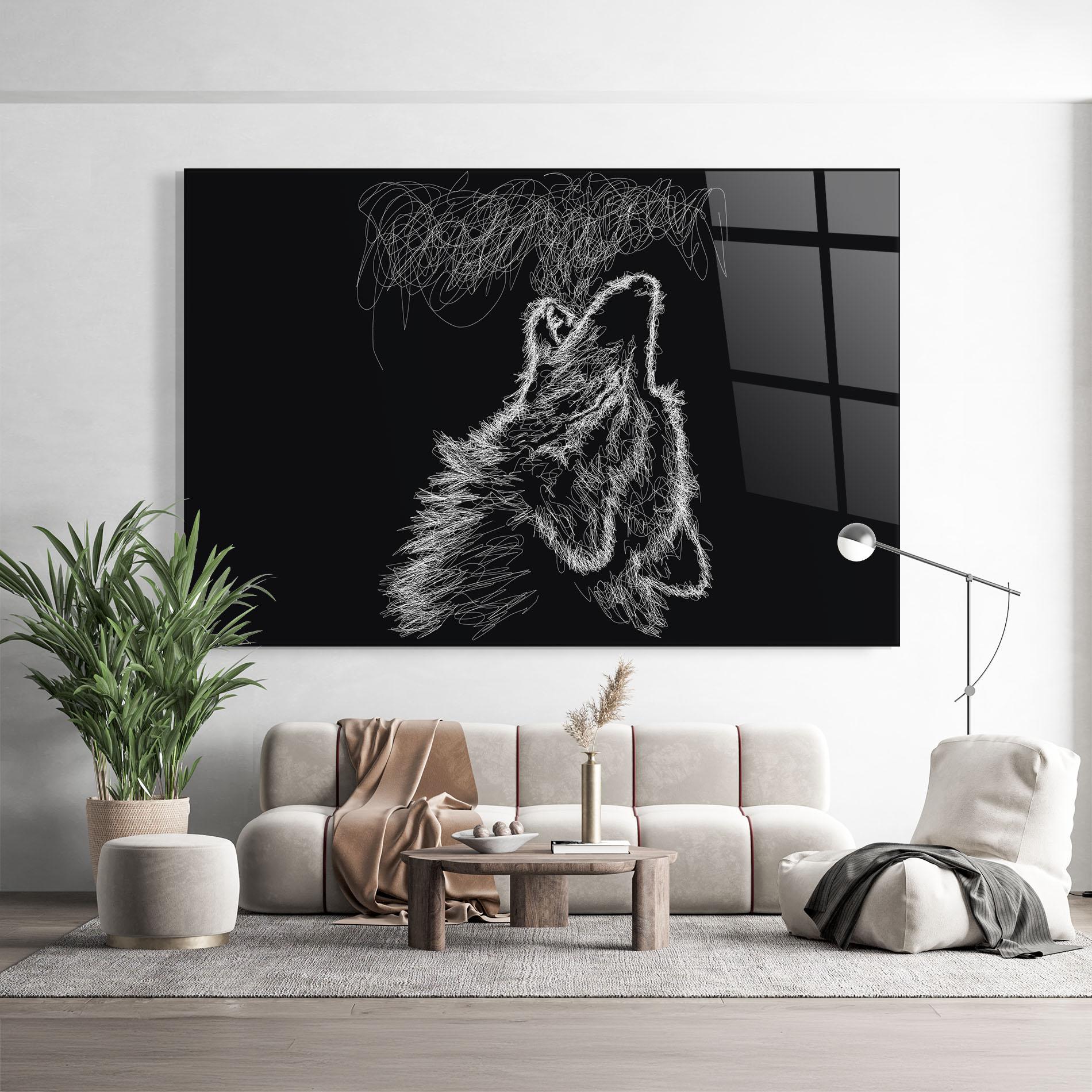 Üvegkép Wolf White Line mockup 9