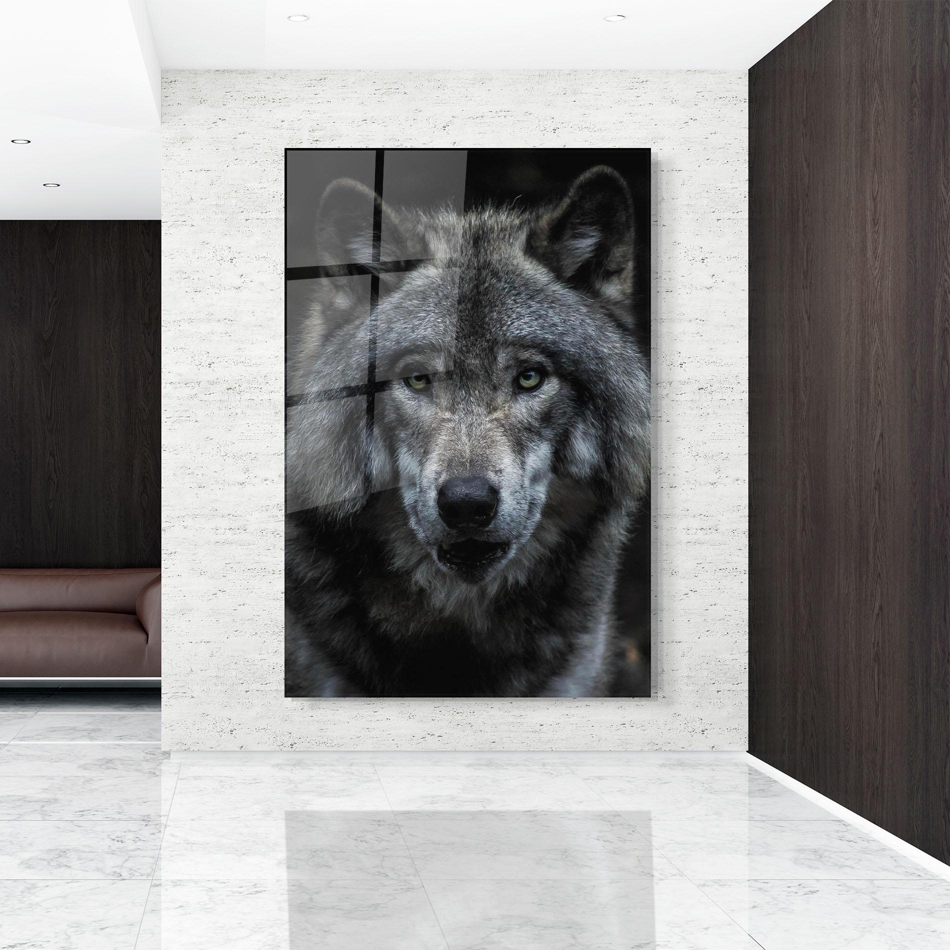 Üvegkép Angry Wolf mockup 9
