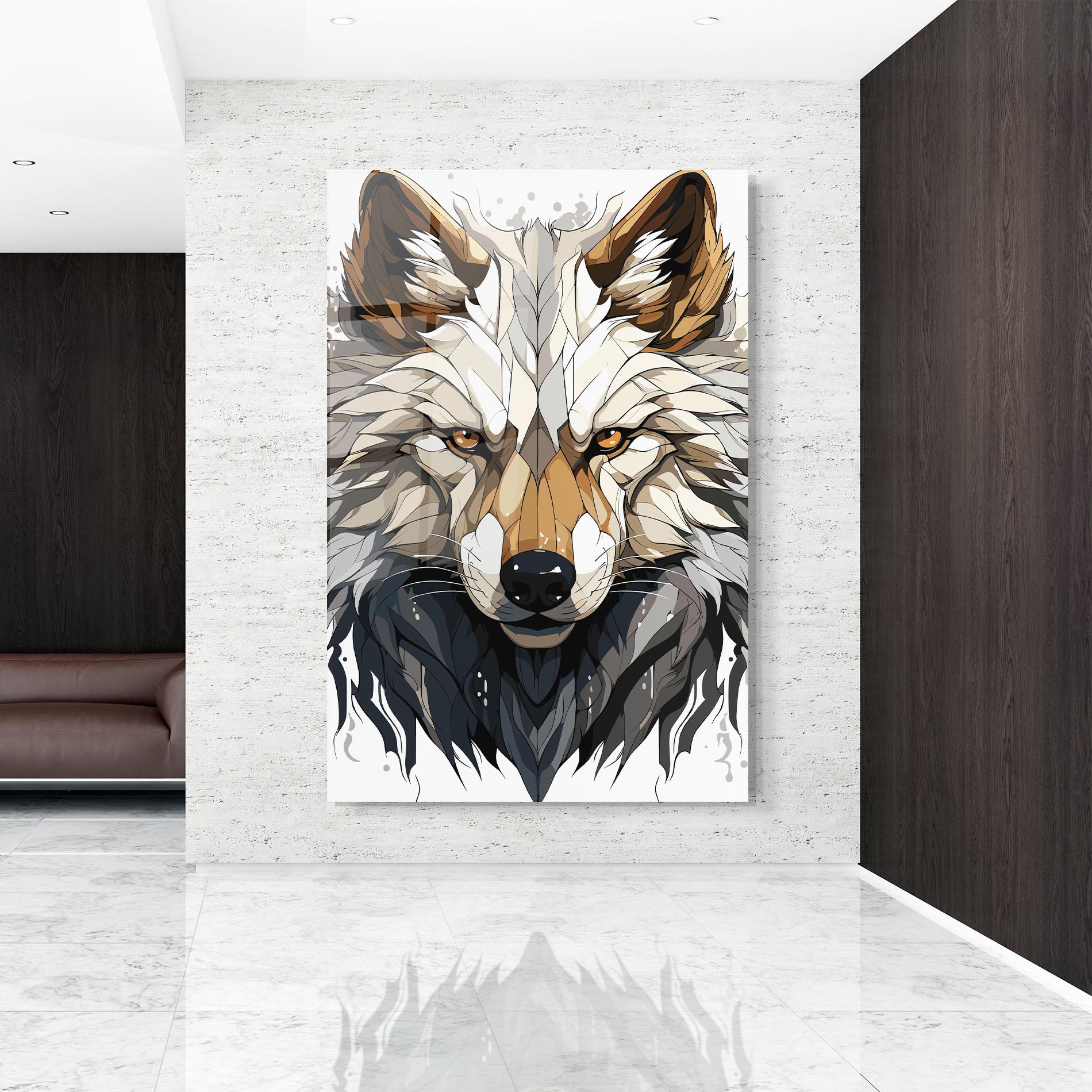 Üvegkép Brown Wolf mockup 9