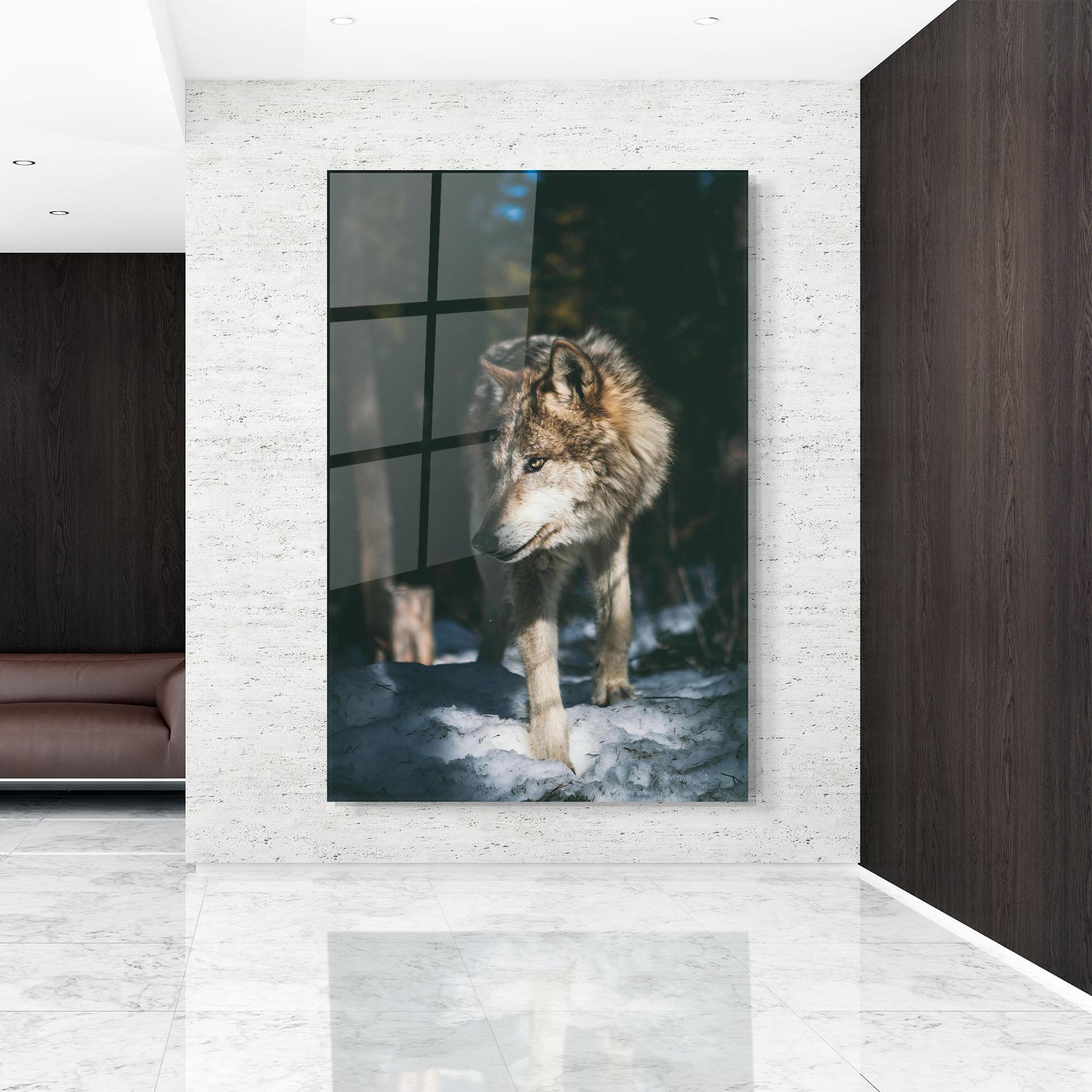 Üvegkép Forest Wolf mockup 9