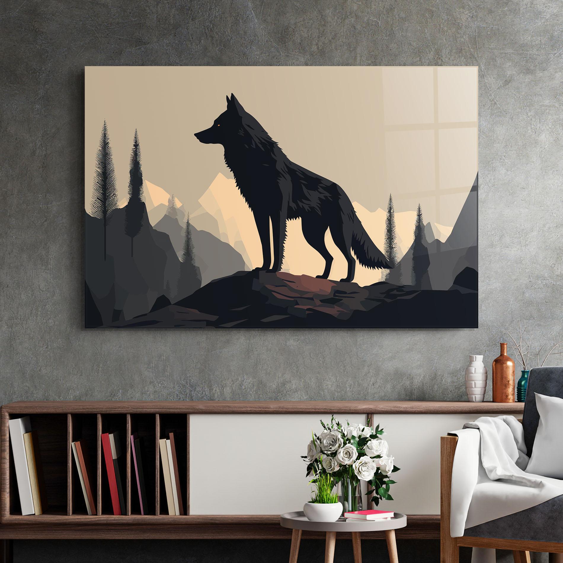 Üvegkép Black Wolf mockup 2