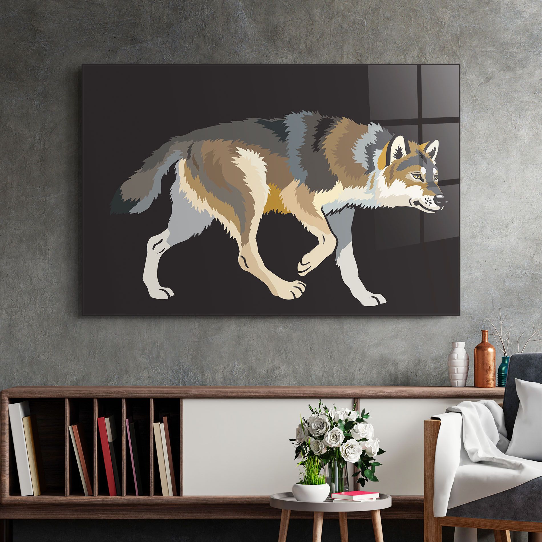 Cartoon Wolf mockup 2