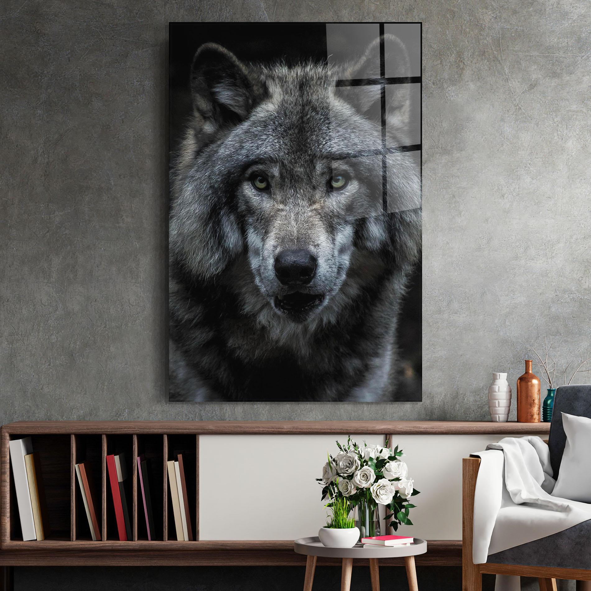 Üvegkép Angry Wolf mockup 2
