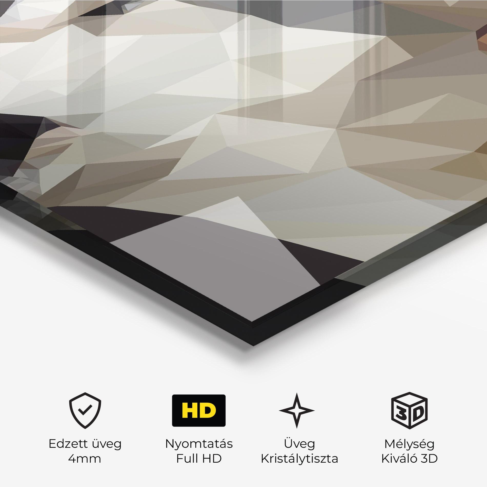 Üvegkép Pretty Grey Wolf mockup 3