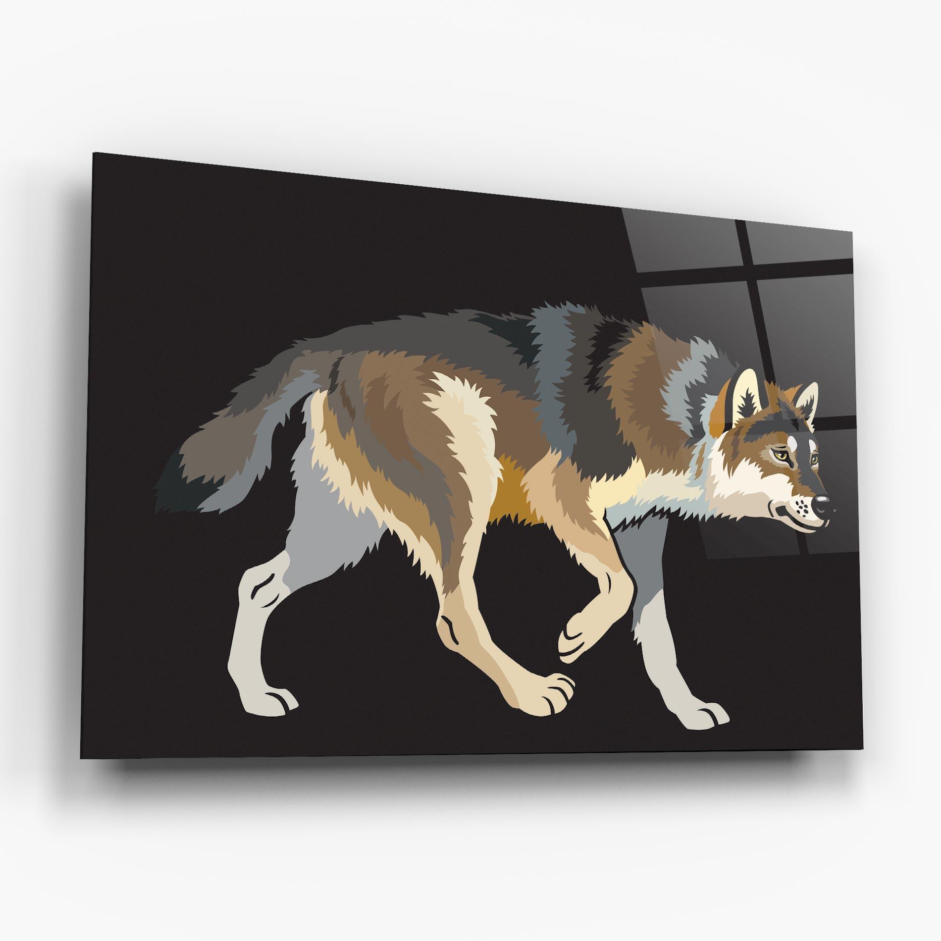 Üvegkép Cartoon Wolf mockup 6
