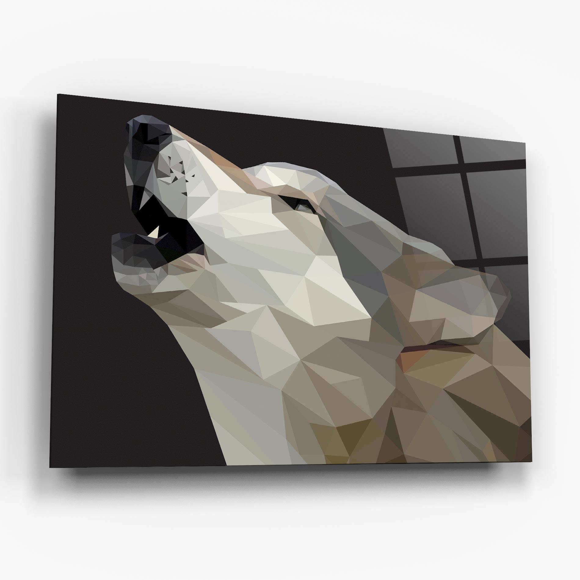 Üvegkép Pretty Grey Wolf mockup 6