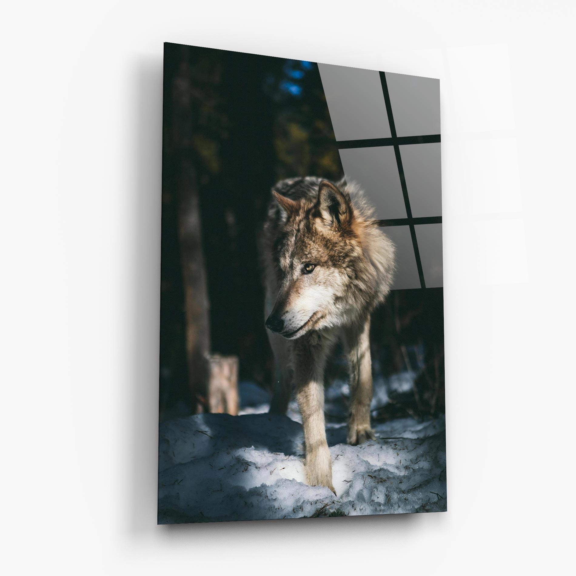 Üvegkép Forest Wolf mockup 6