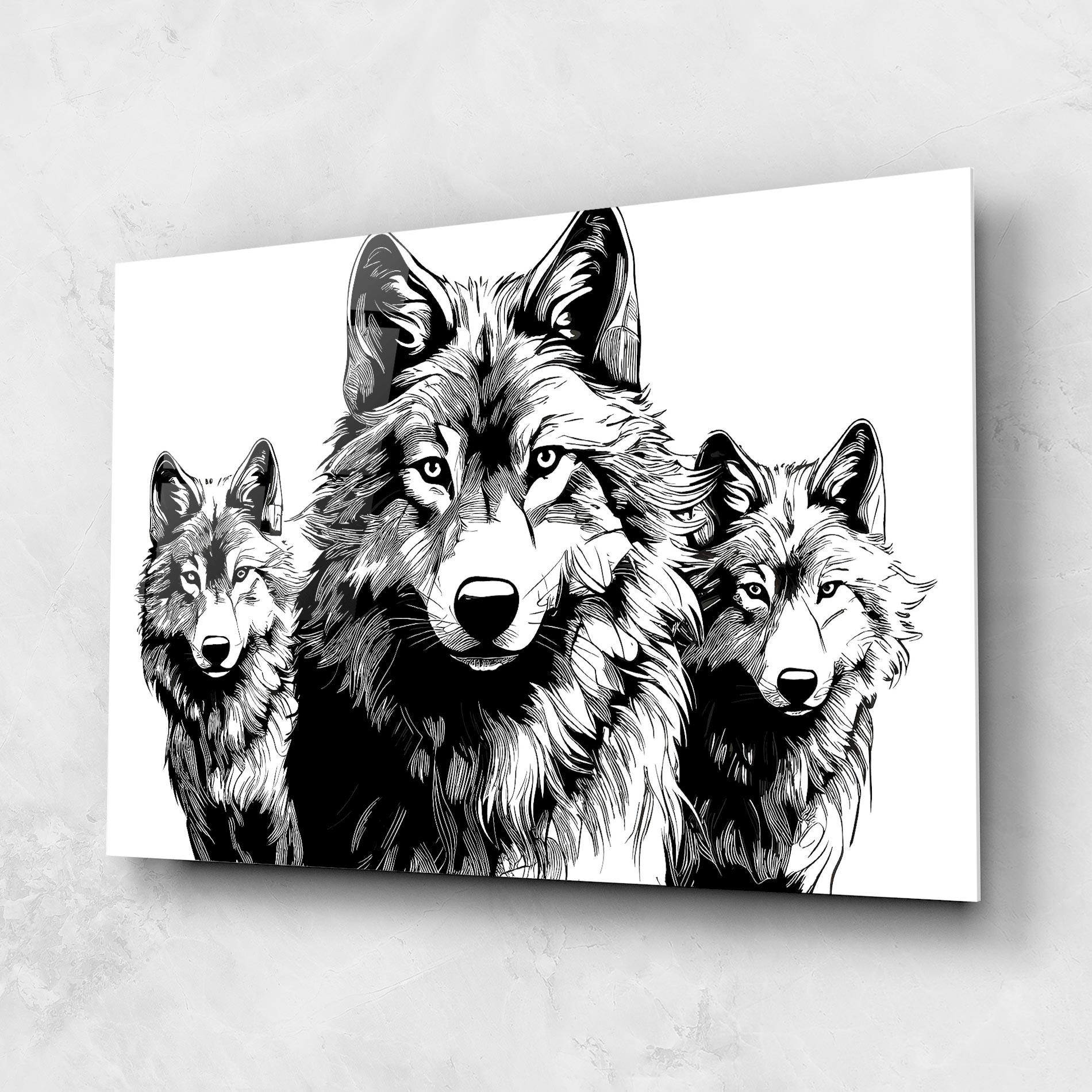 Üvegkép 3 Wolves mockup 1