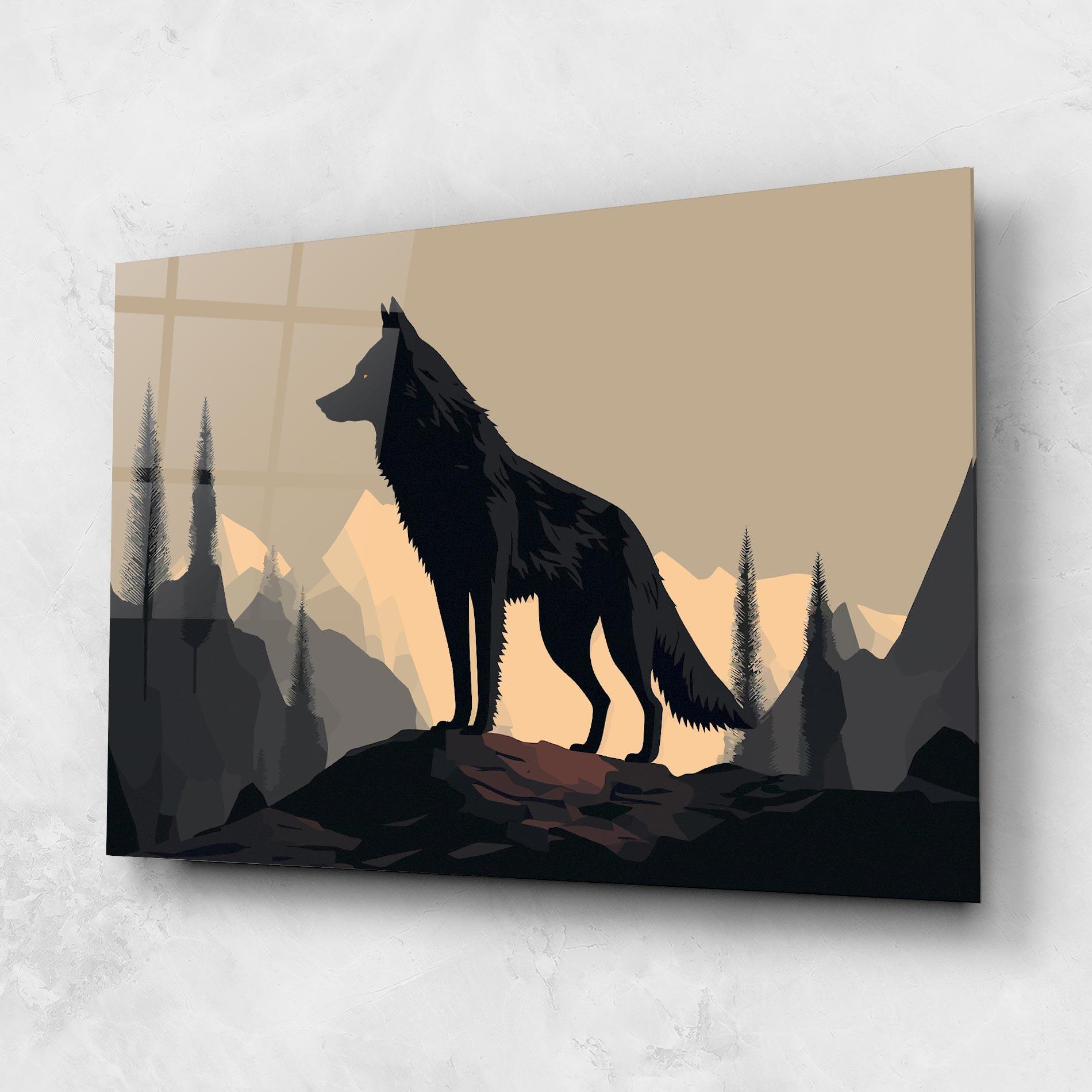 Üvegkép Black Wolf mockup 1