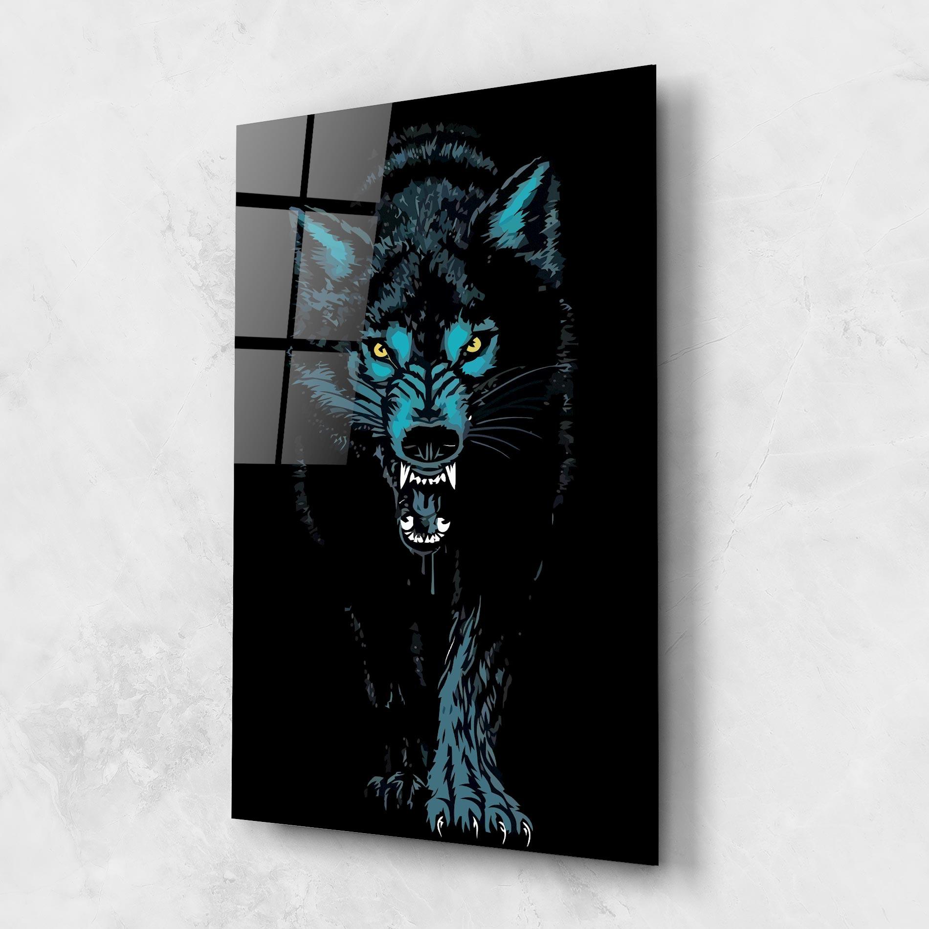 Üvegkép Blue Wolf mockup 1