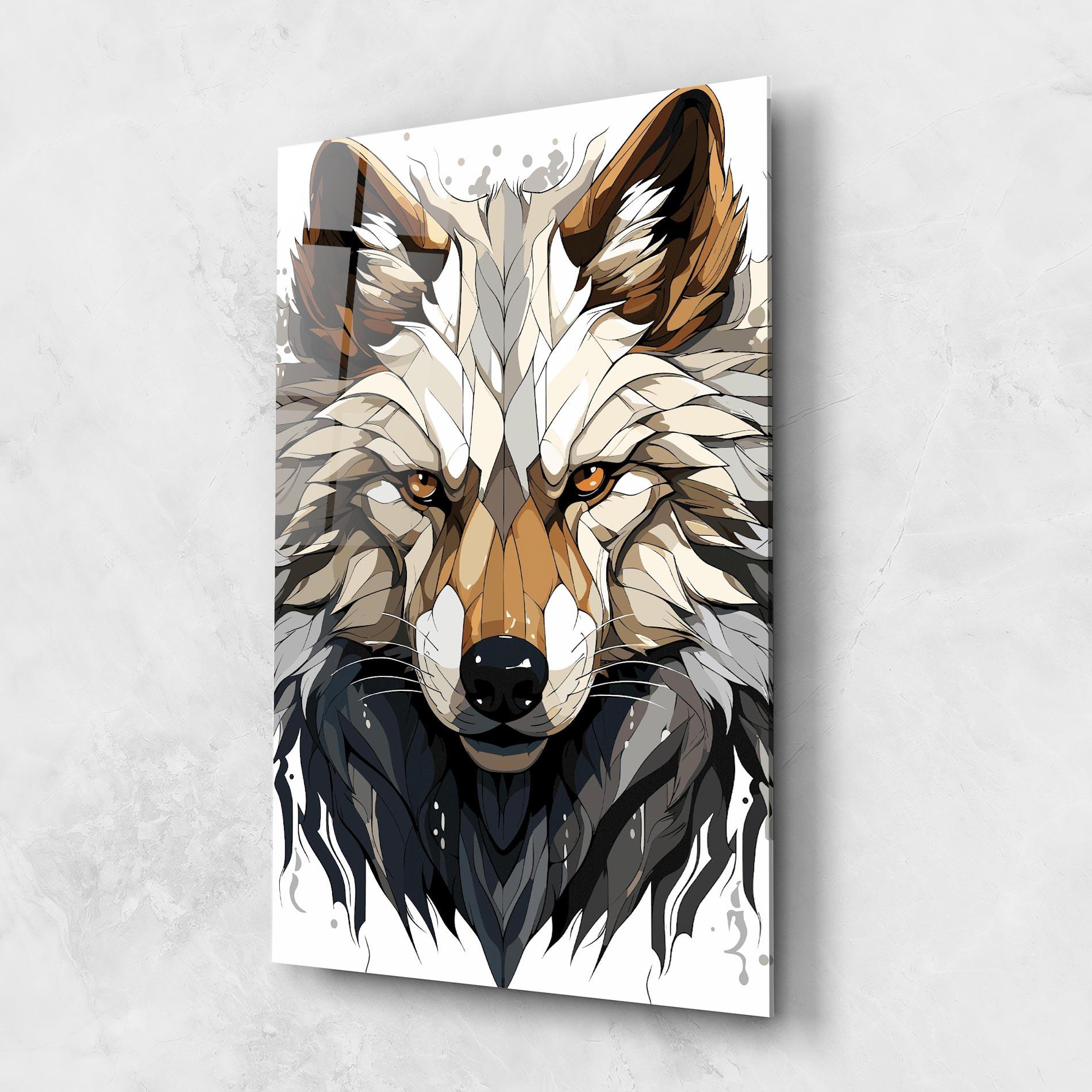Üvegkép Brown Wolf mockup 1