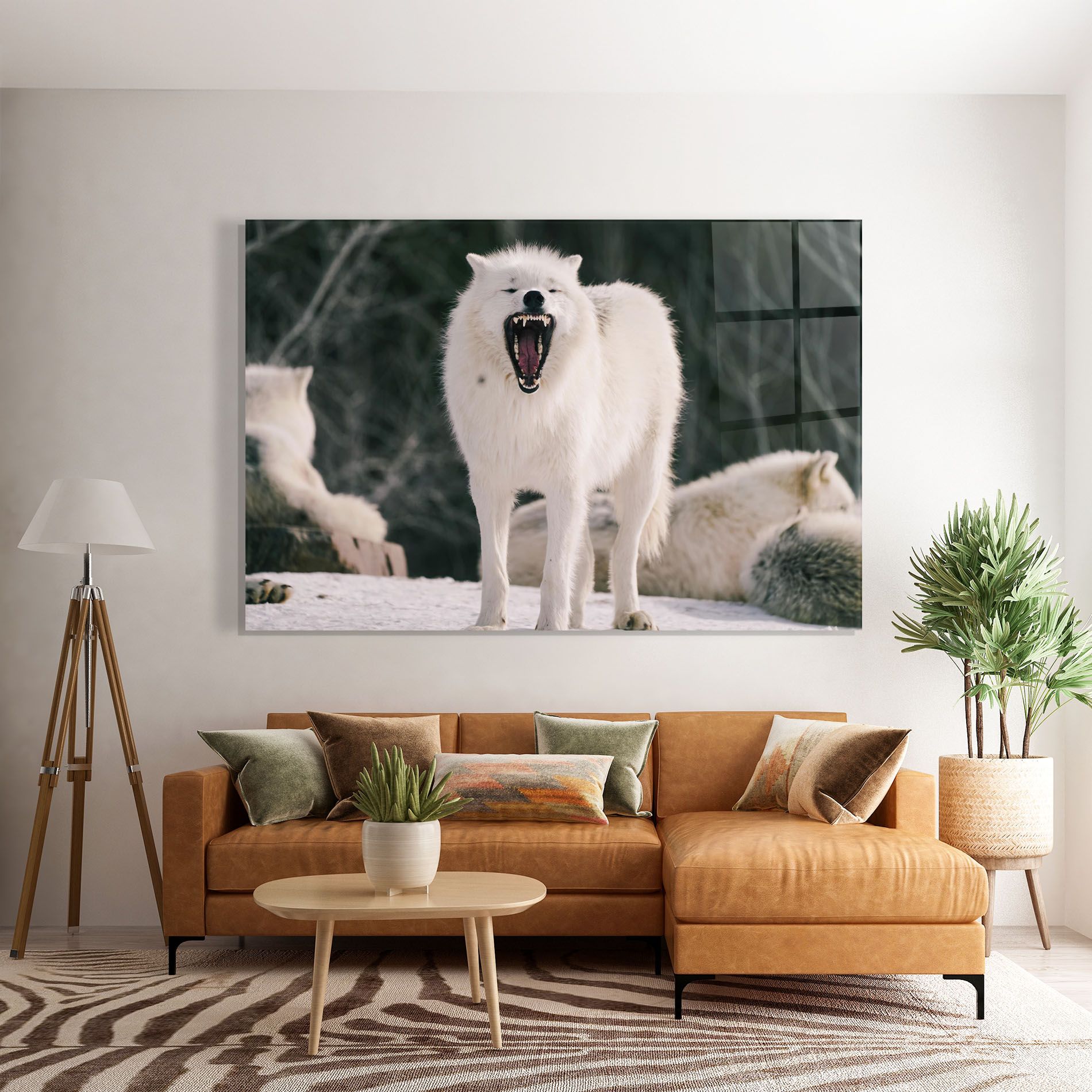 Laughing White Wolf mockup 7