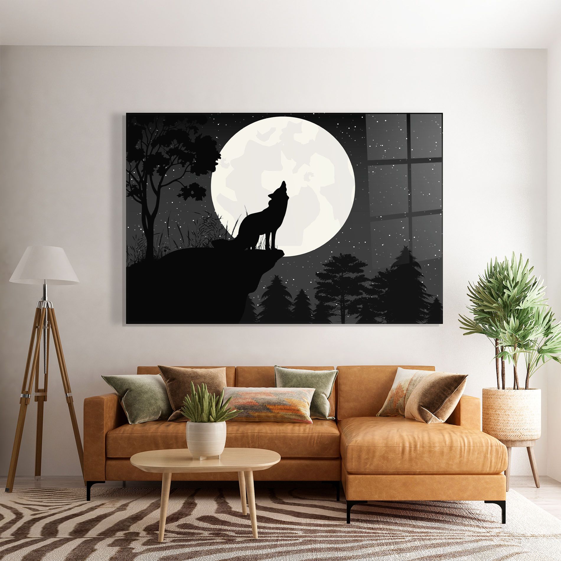Moon Wolf Silhouette mockup 7