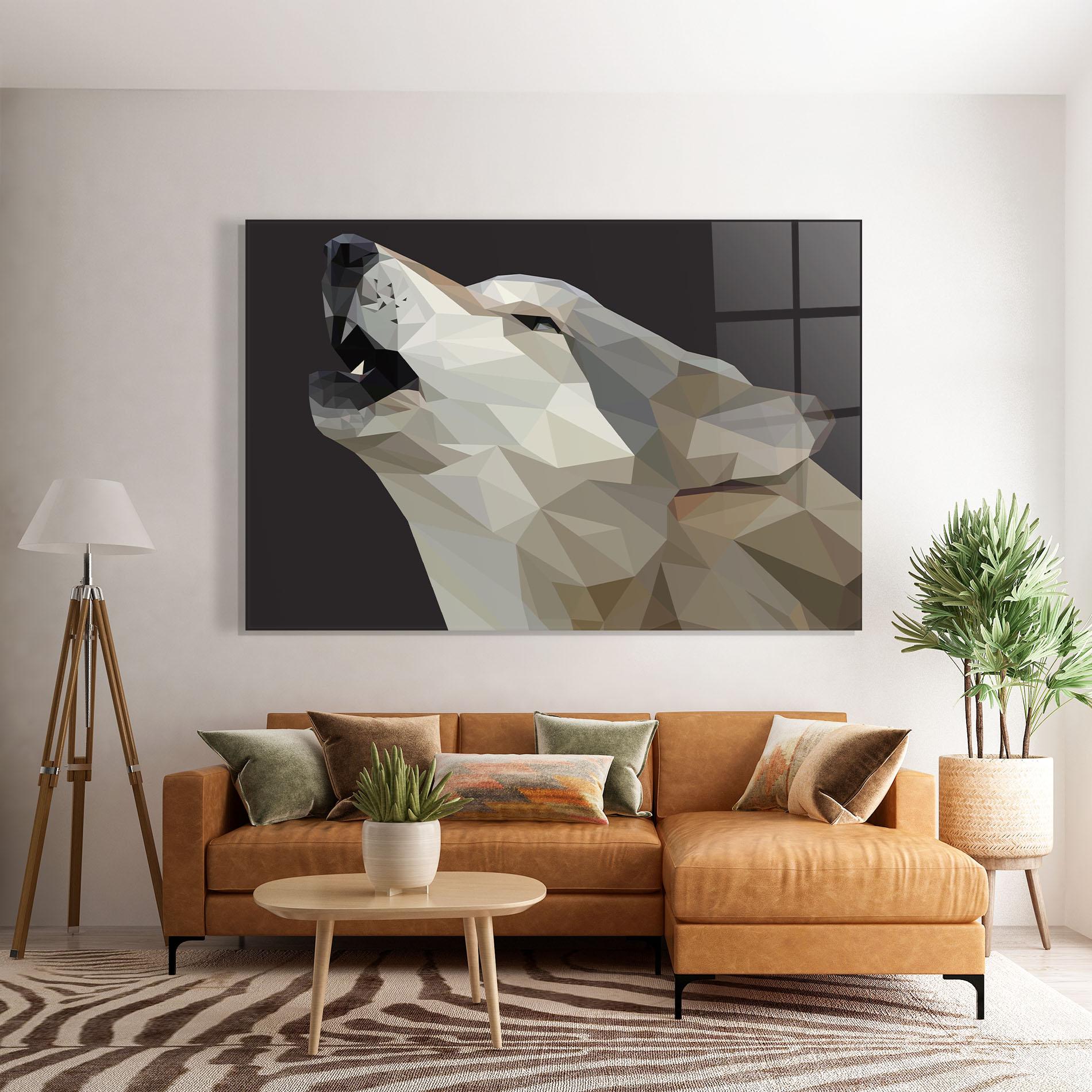 Üvegkép Pretty Grey Wolf mockup 7