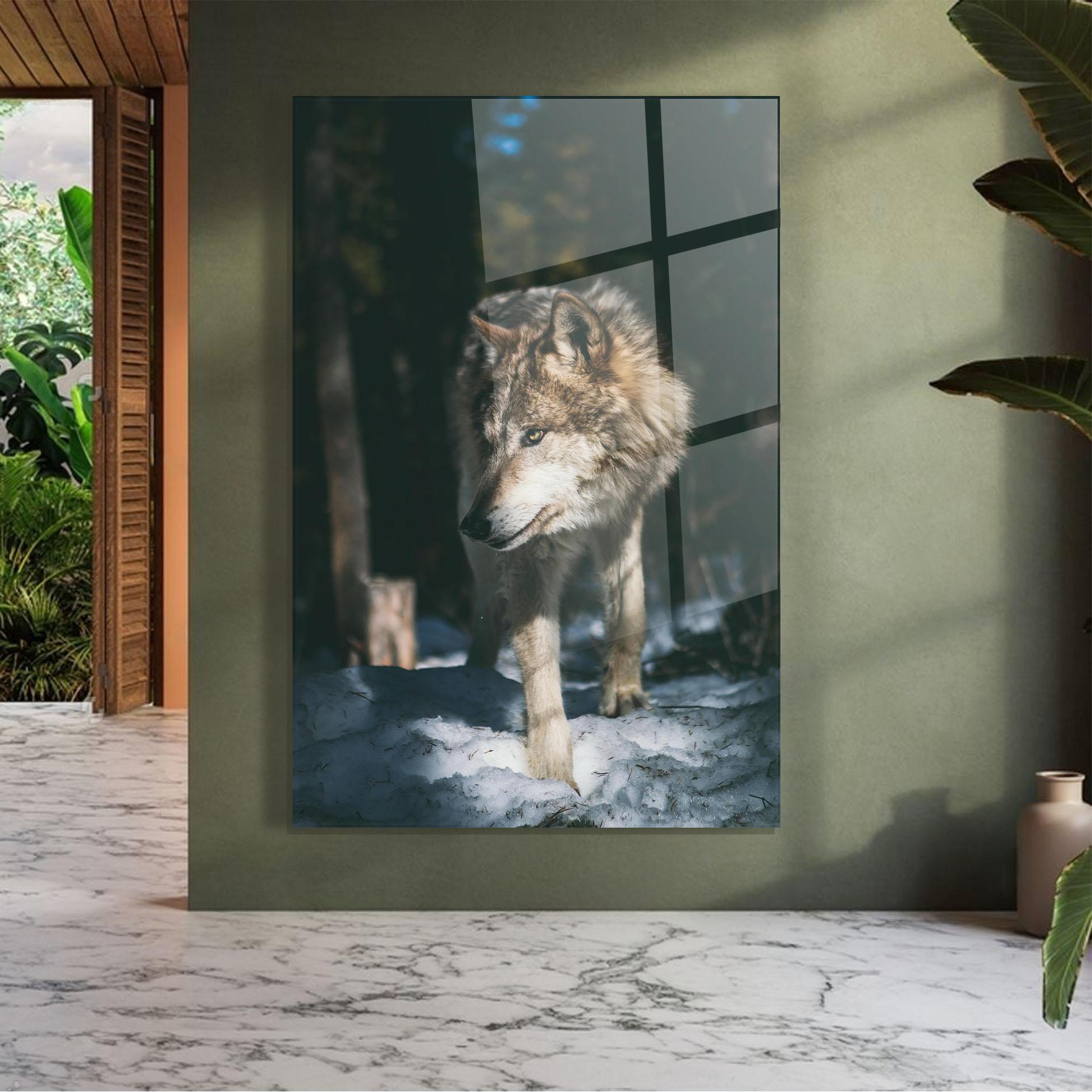 Üvegkép Forest Wolf mockup 7