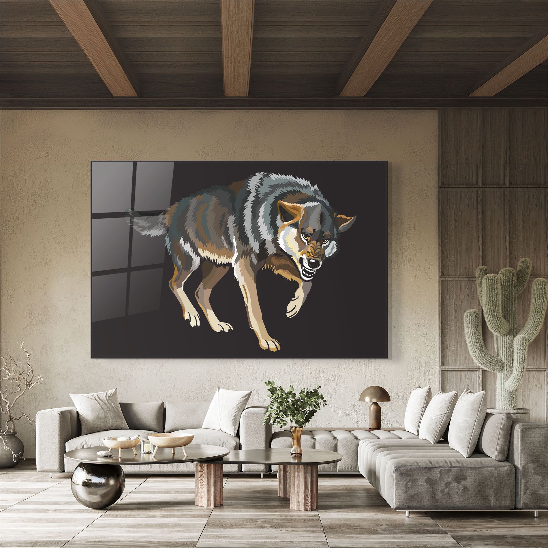 Angry Cartoon Wolf mockup 8