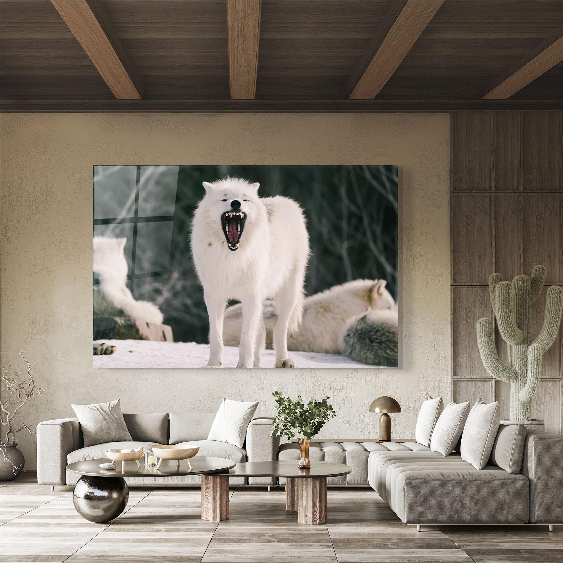 Üvegkép Laughing White Wolf mockup 8