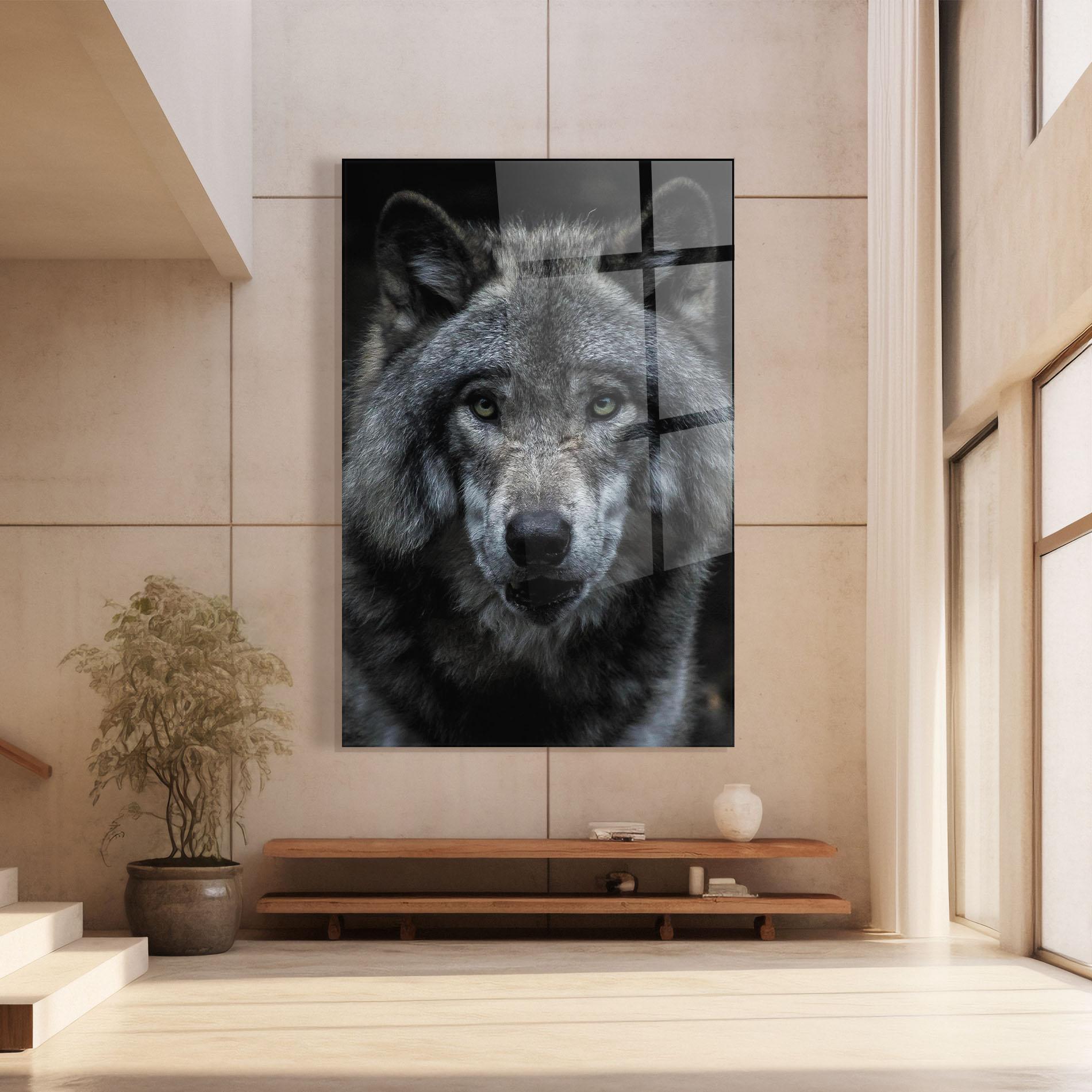 Üvegkép Angry Wolf mockup 8