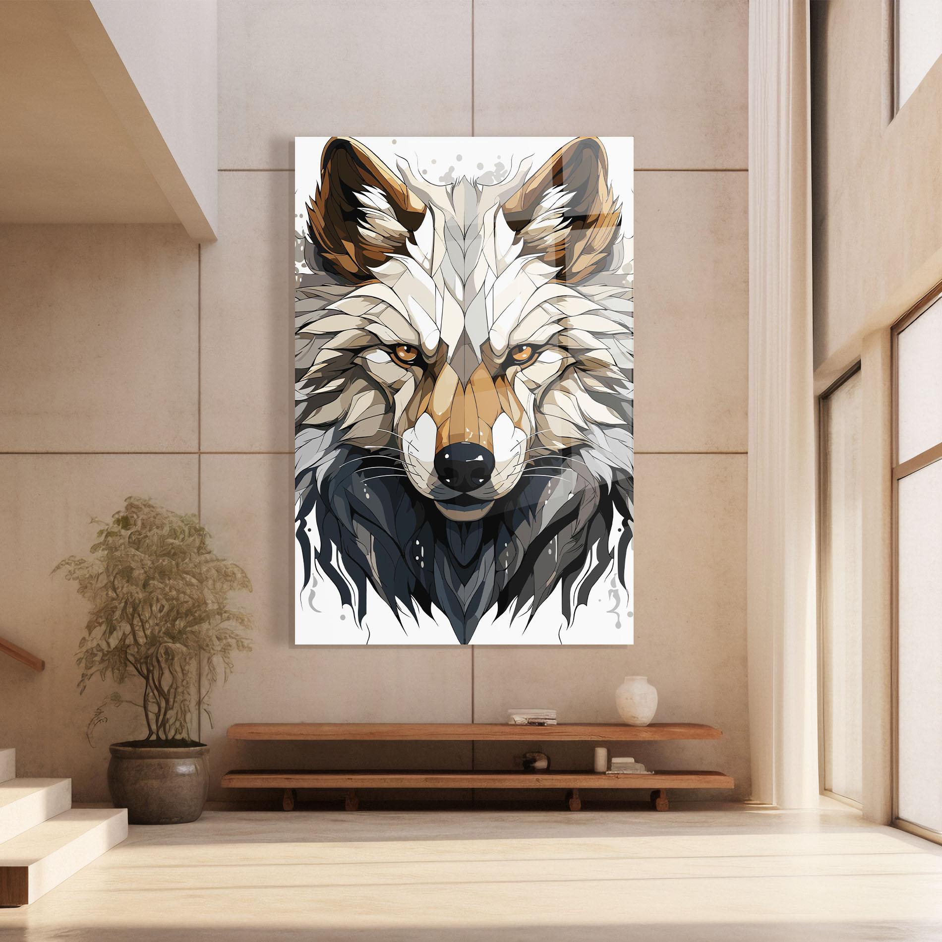Üvegkép Brown Wolf mockup 8