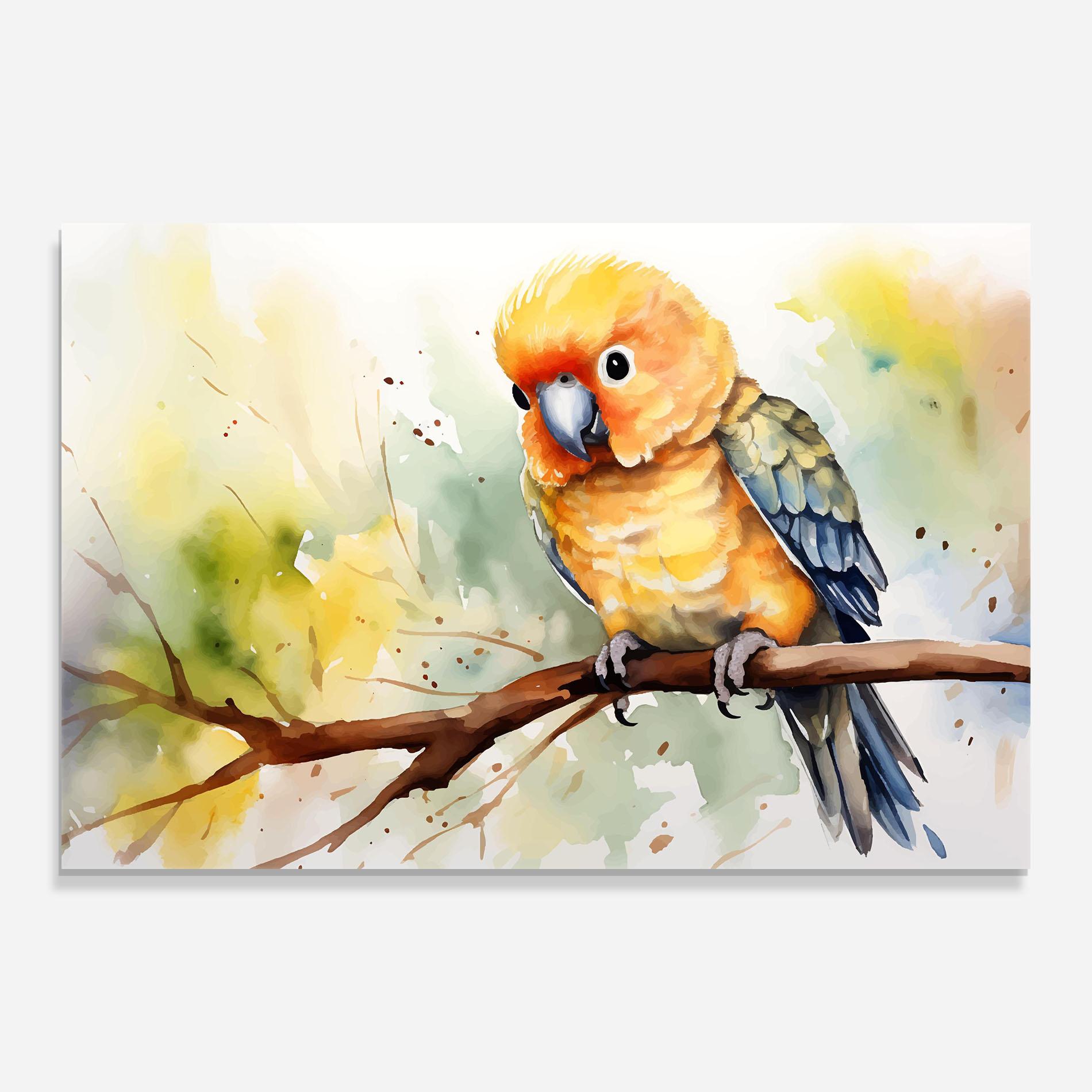 Üvegkép Cute Baby Parrot mockup 0