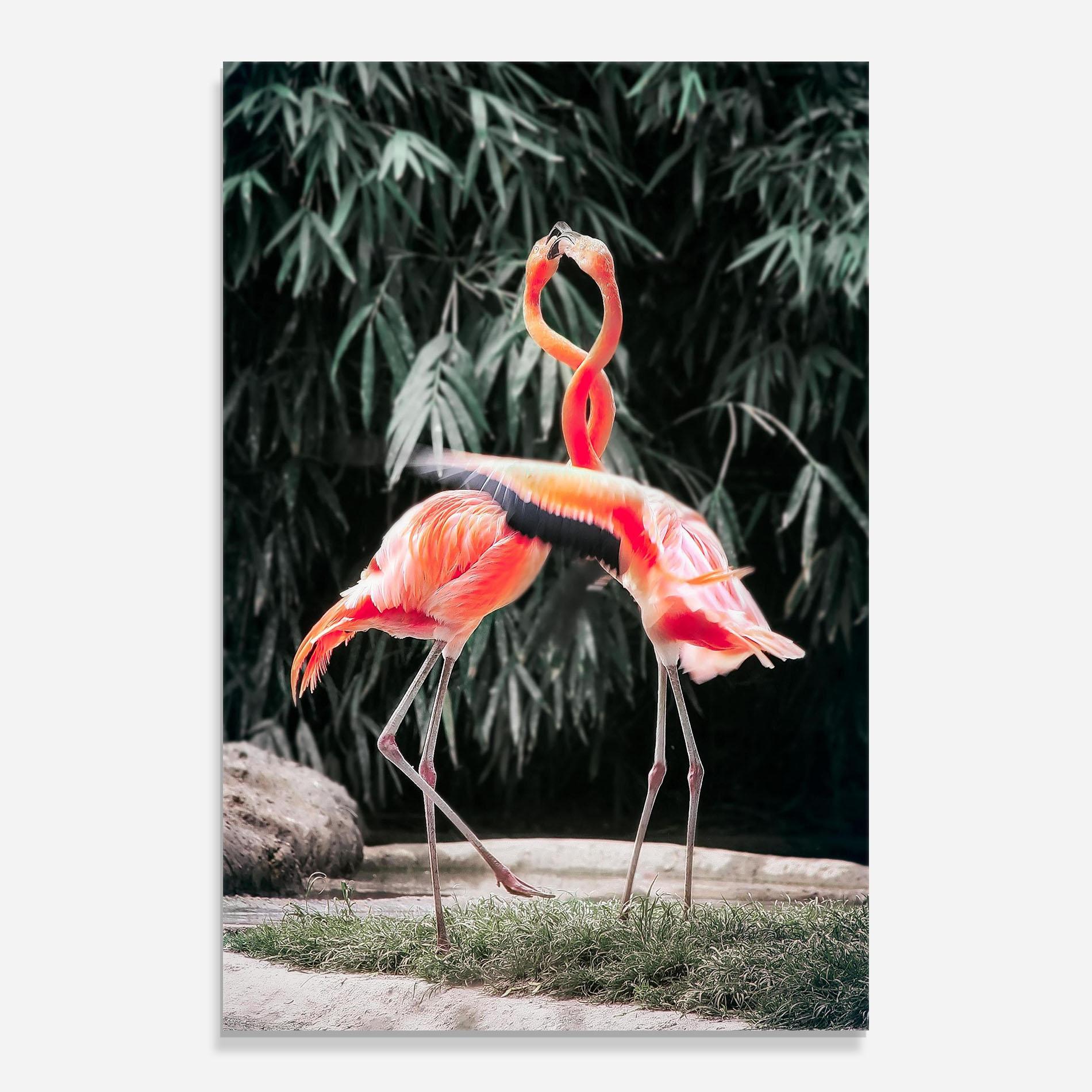 Üvegkép Flamingo Love mockup 0