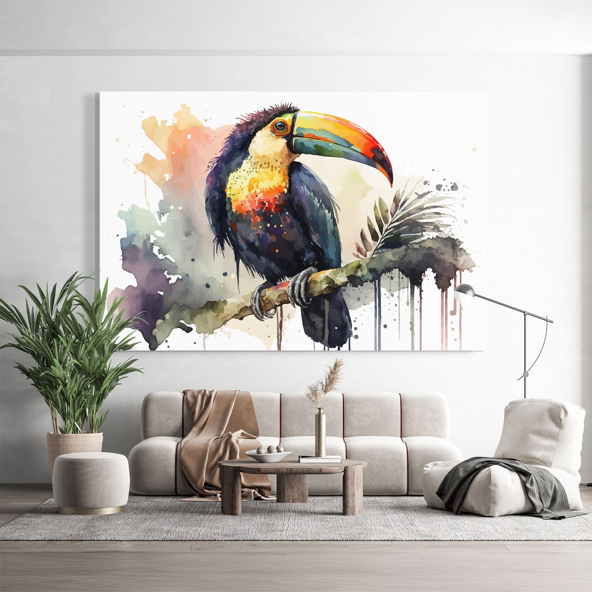 Üvegkép Beautiful Toucan Art mockup 9