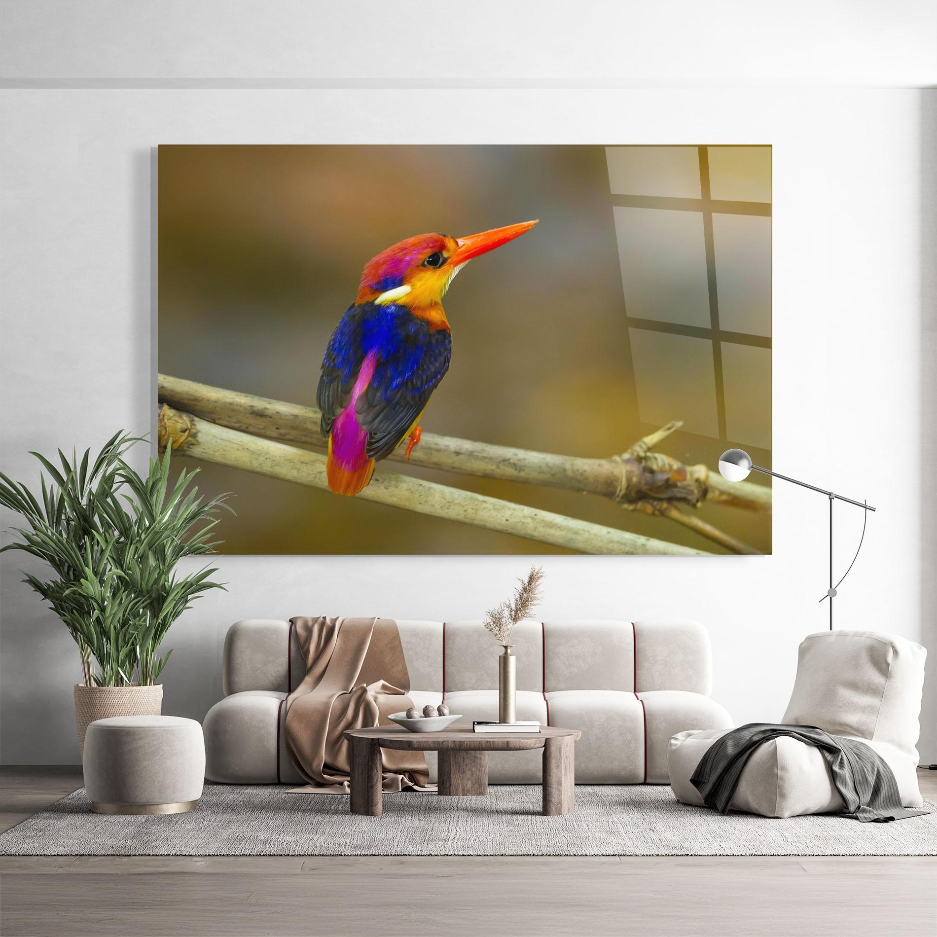 Üvegkép Colorful Bird mockup 9
