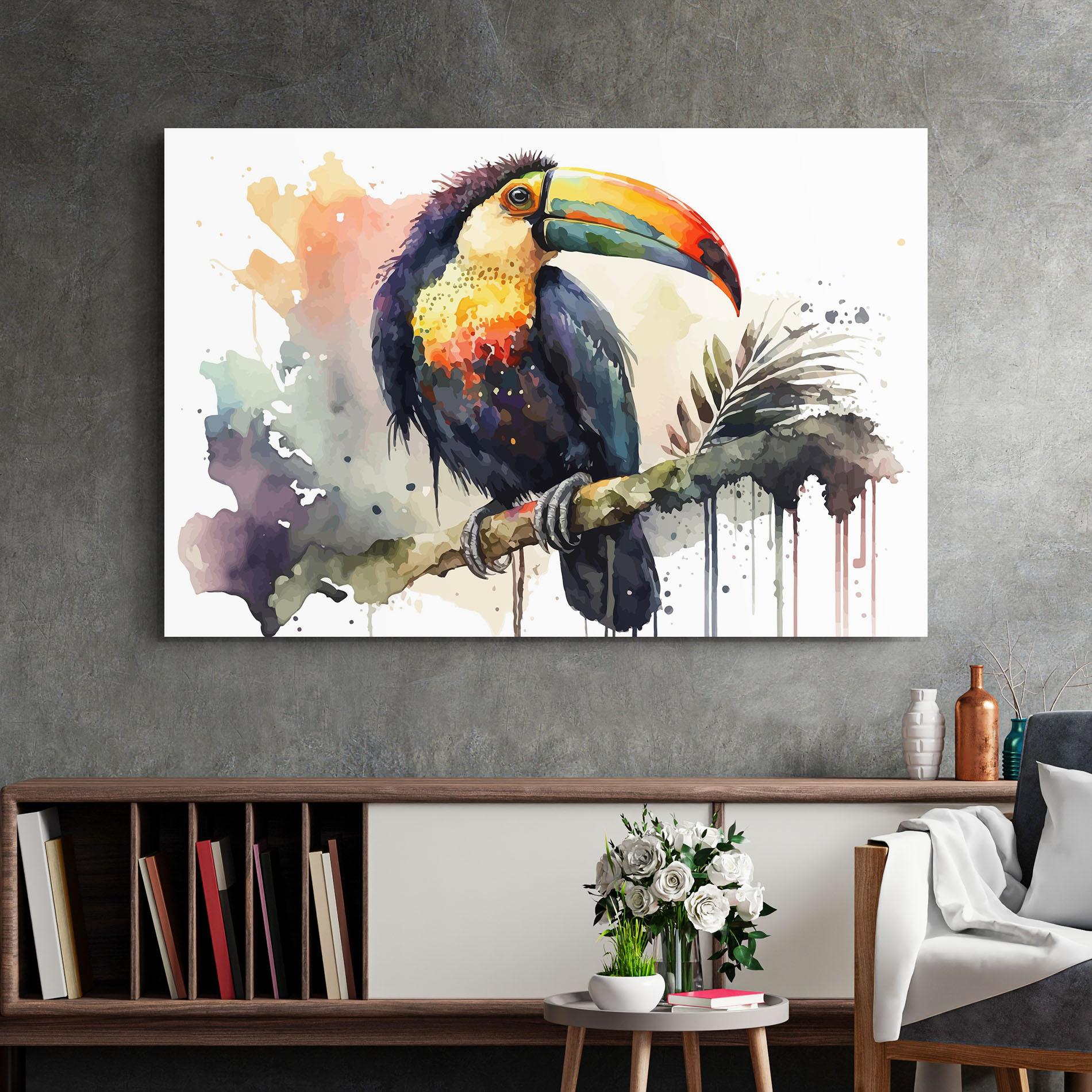 Üvegkép Beautiful Toucan Art mockup 2