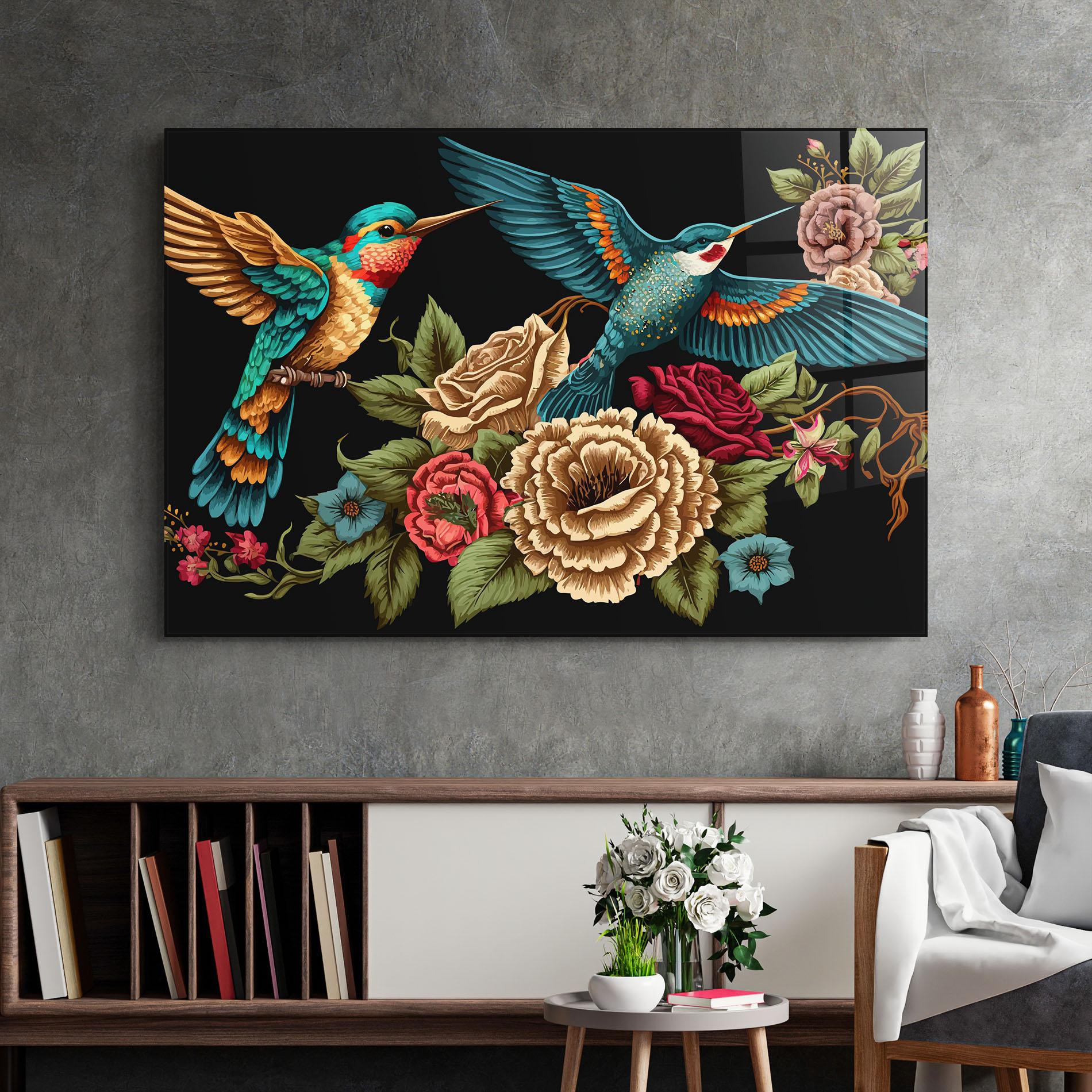 Üvegkép Blue Birds mockup 2