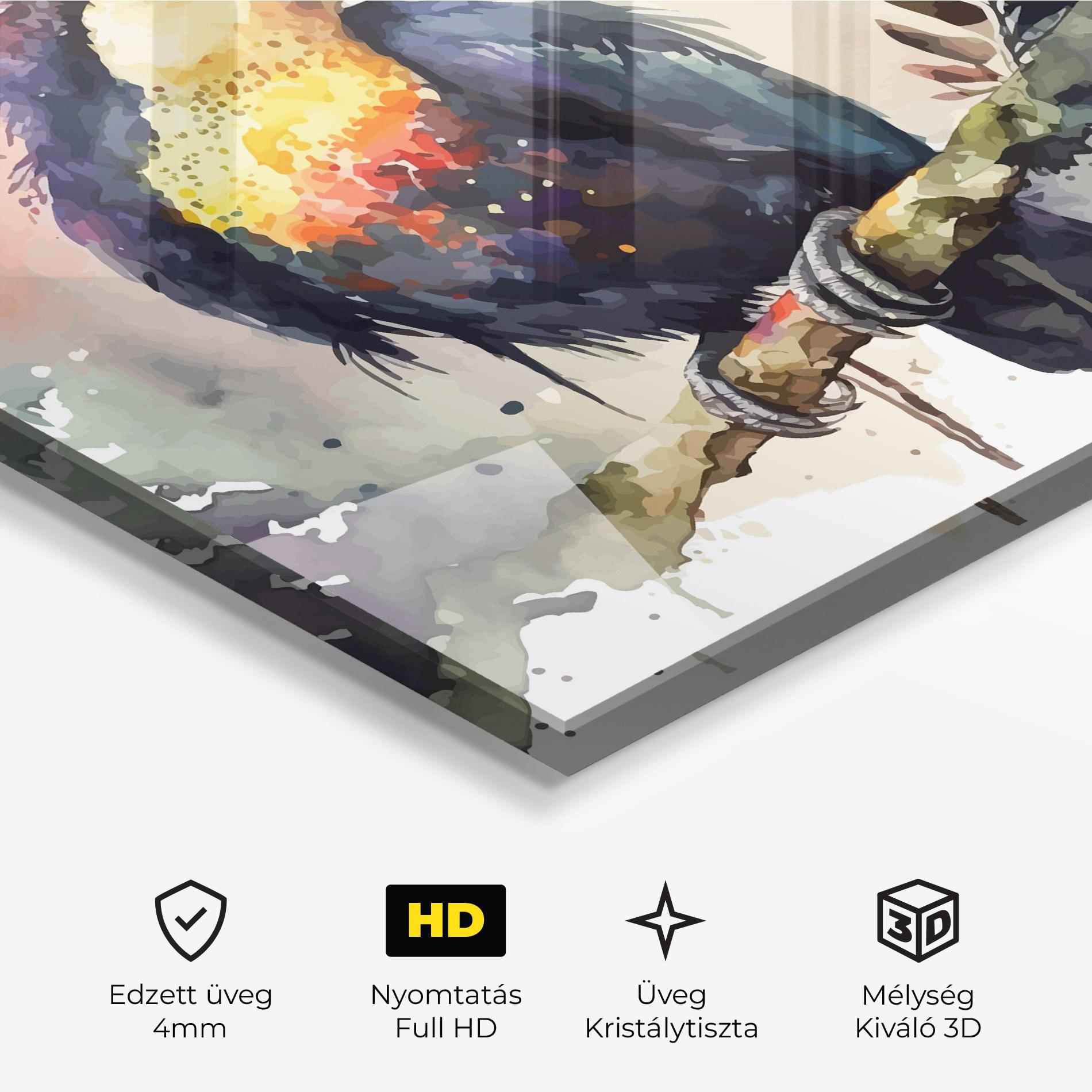 Üvegkép Beautiful Toucan Art mockup 3