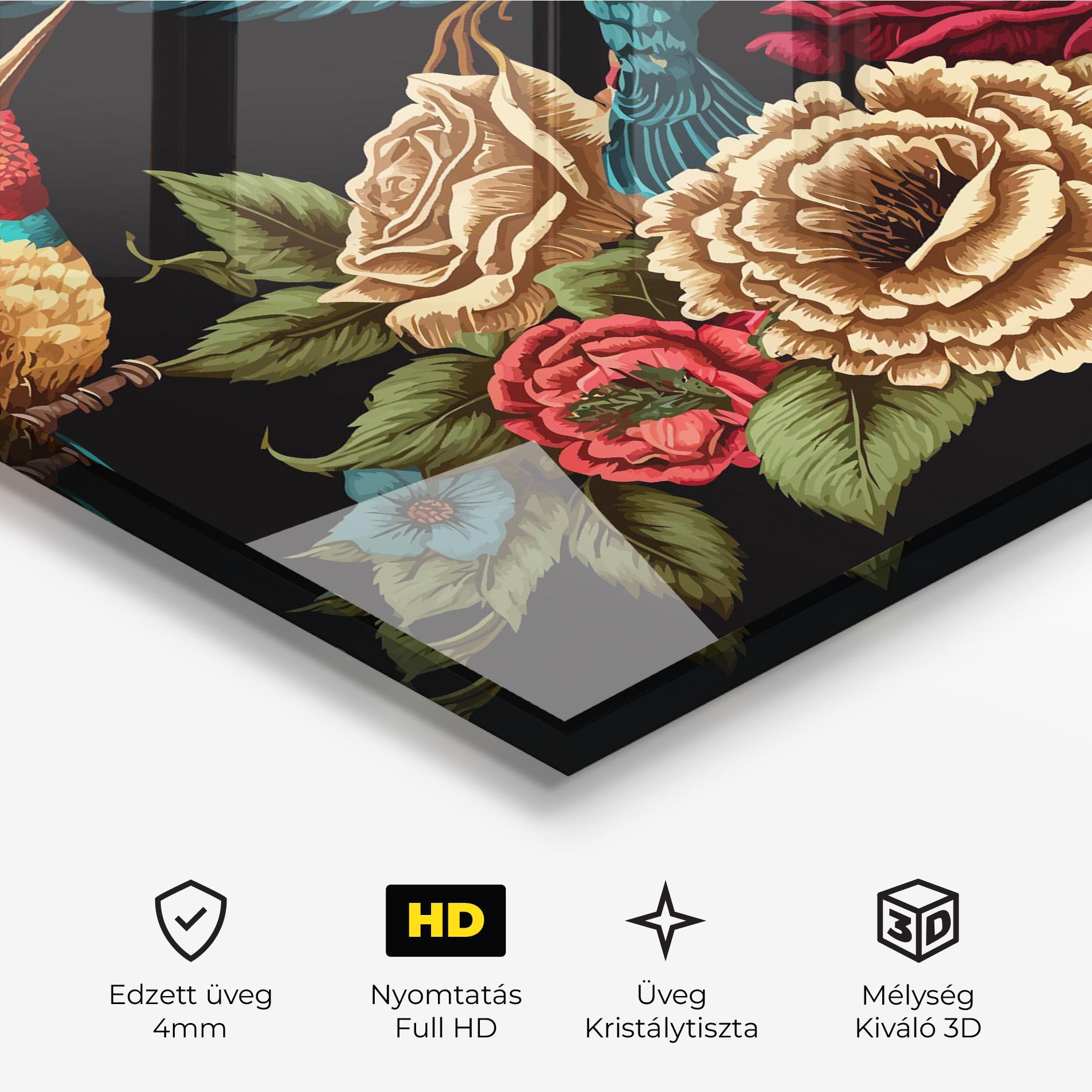 Üvegkép Blue Birds mockup 3