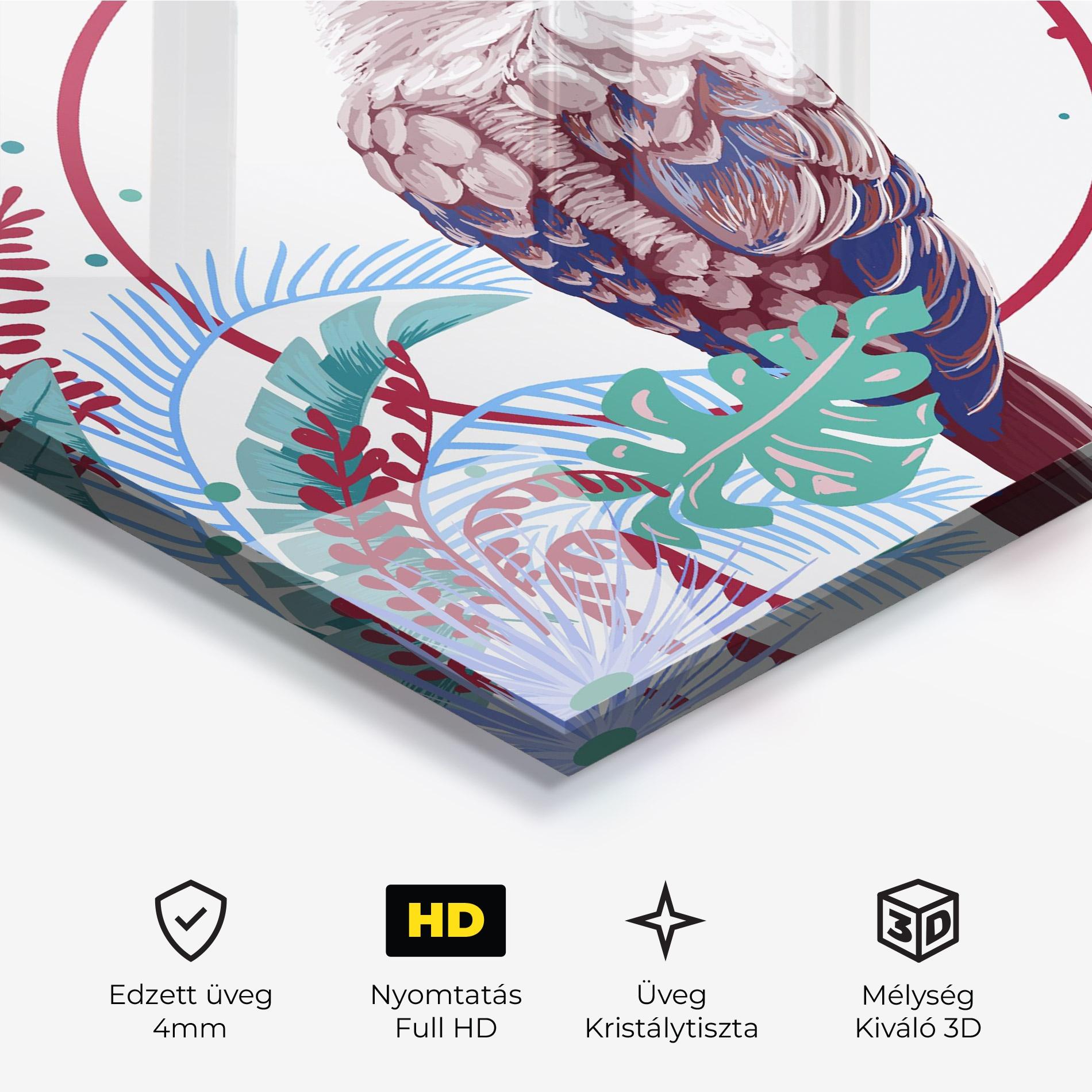 Üvegkép Bright Bird mockup 3