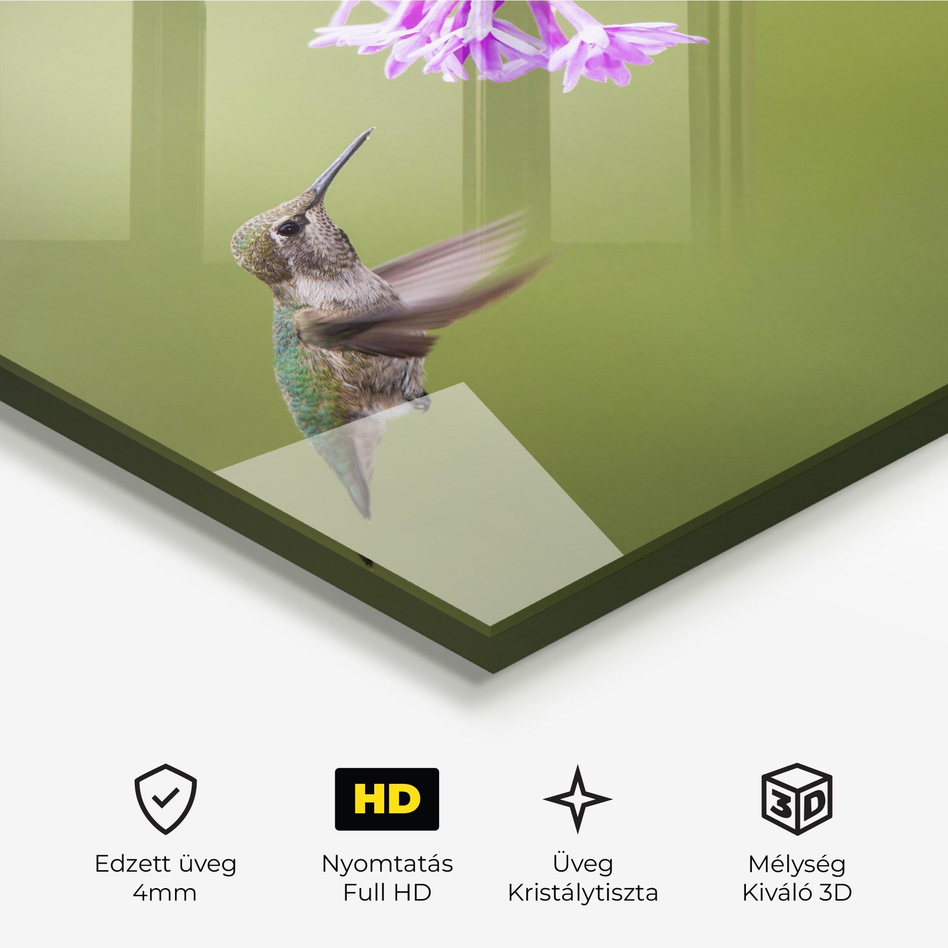 Üvegkép Cute Hummingbird mockup 3
