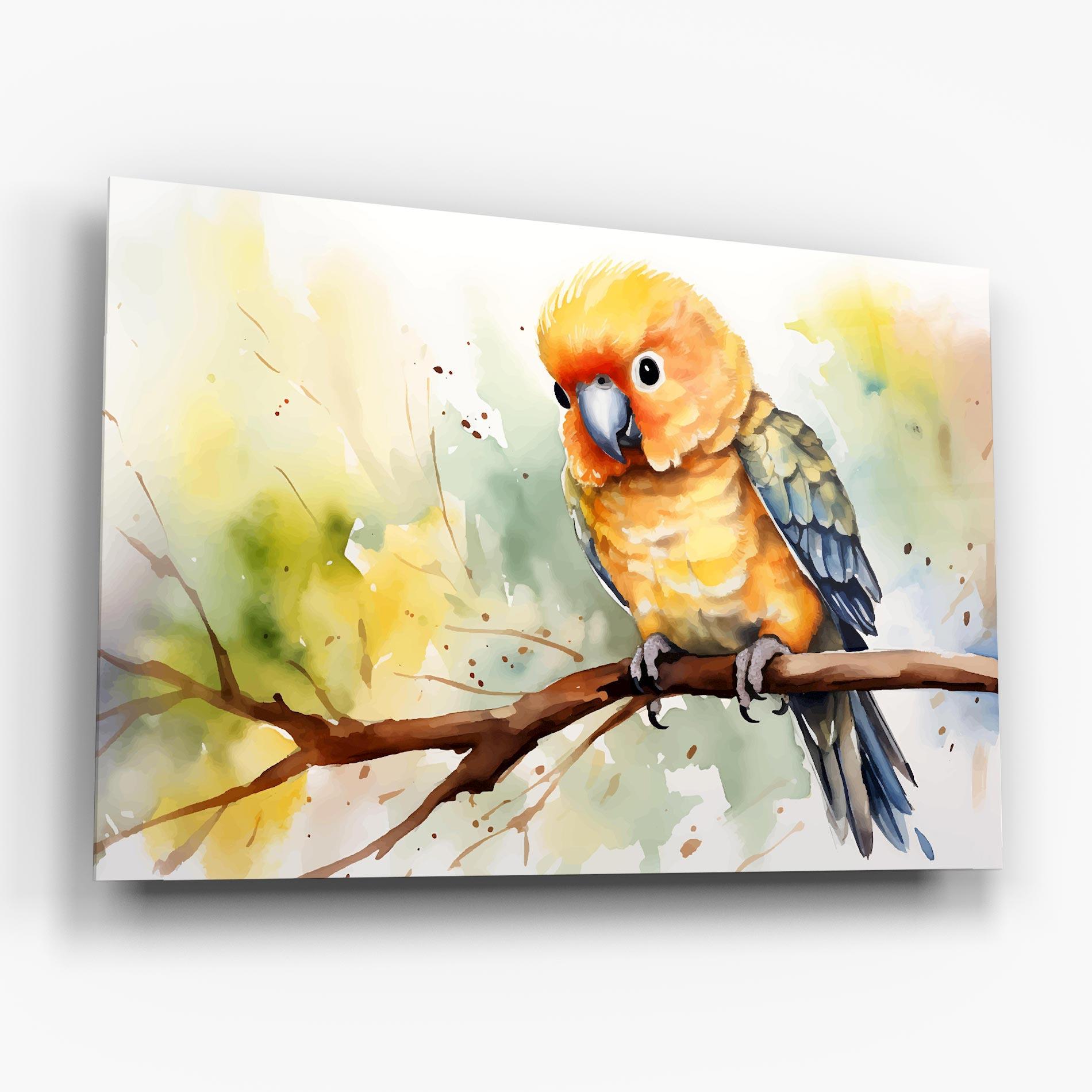 Üvegkép Cute Baby Parrot mockup 6