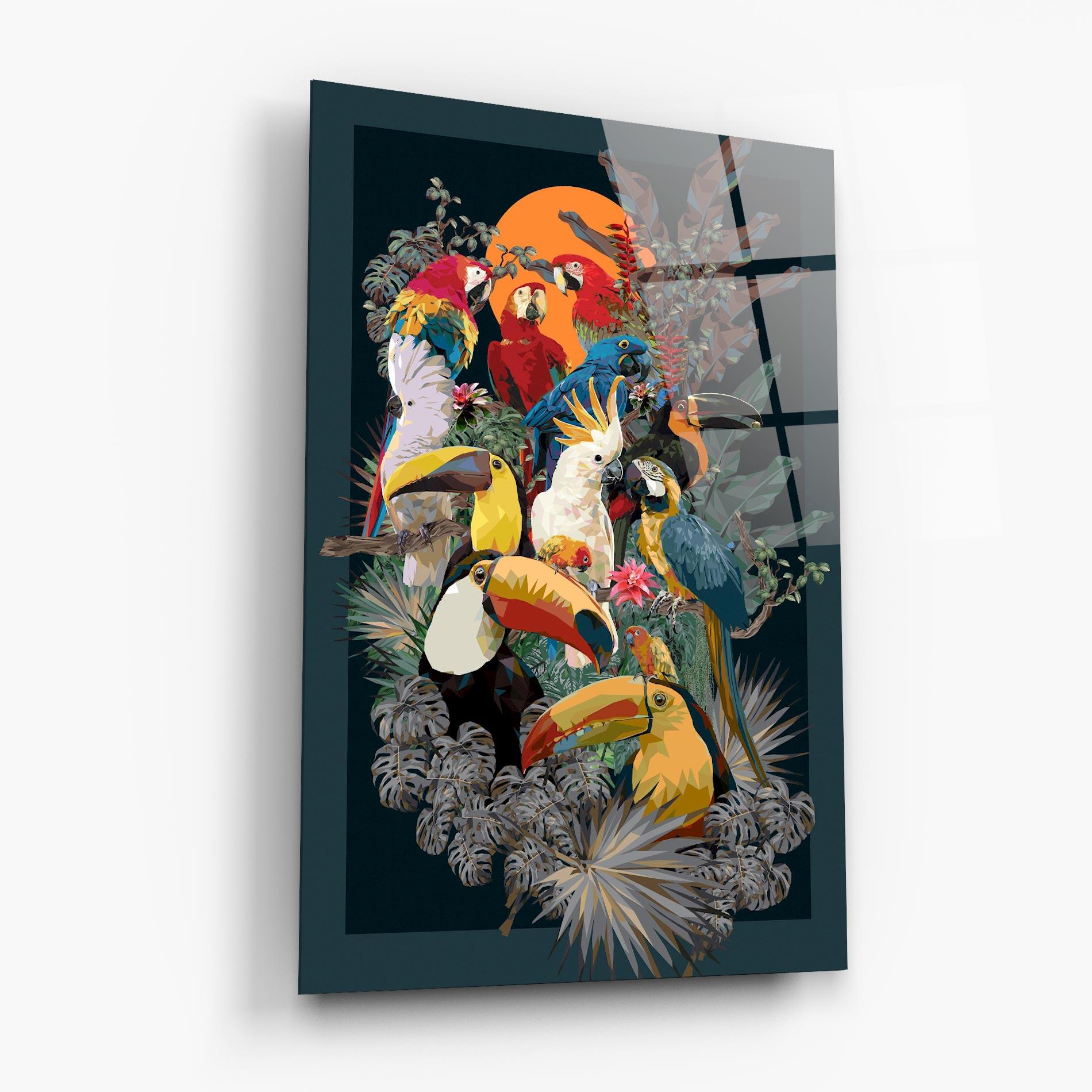 Üvegkép Birds And Plants mockup 6