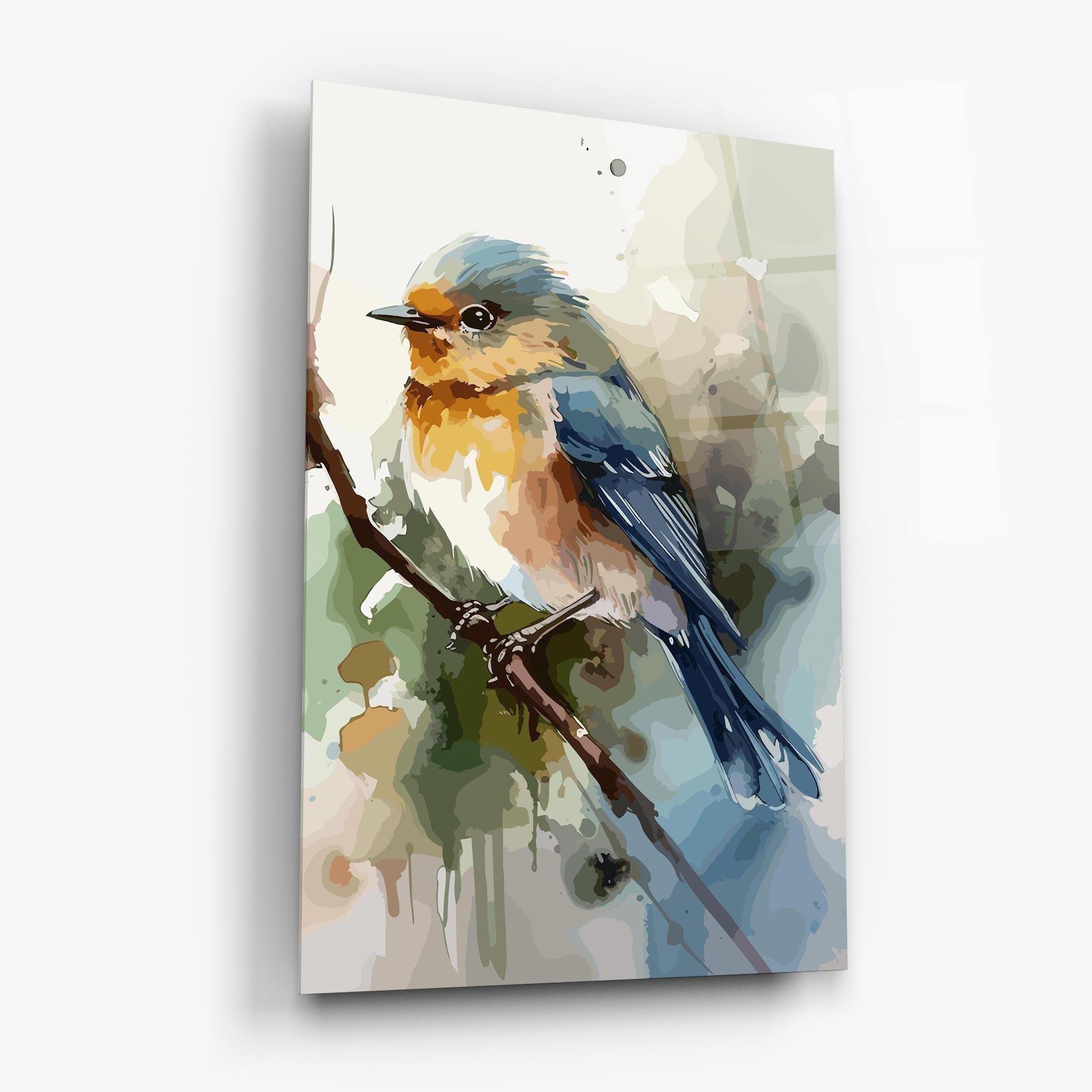 Üvegkép Blue Pretty Bird mockup 6