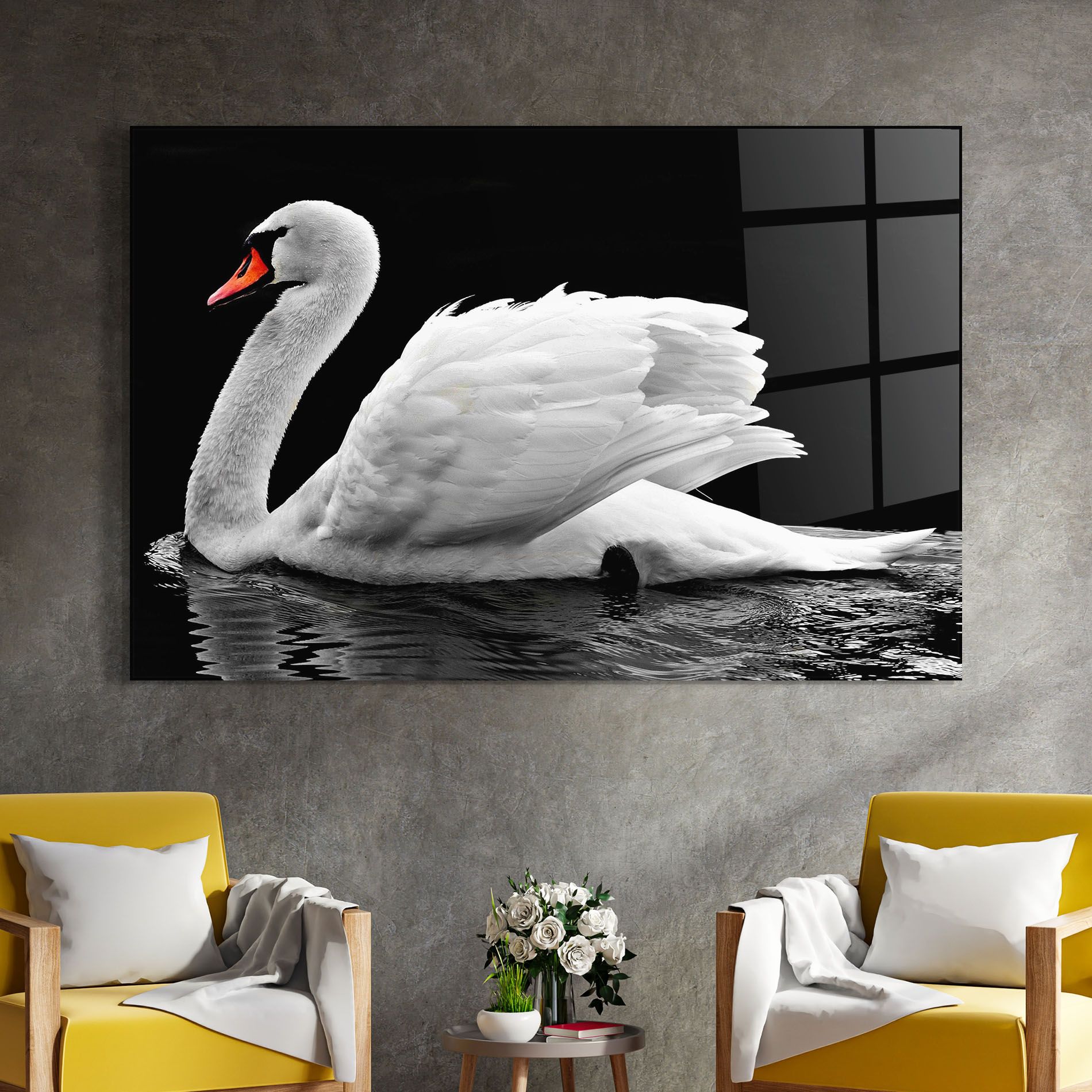 Black And White Swan mockup 4