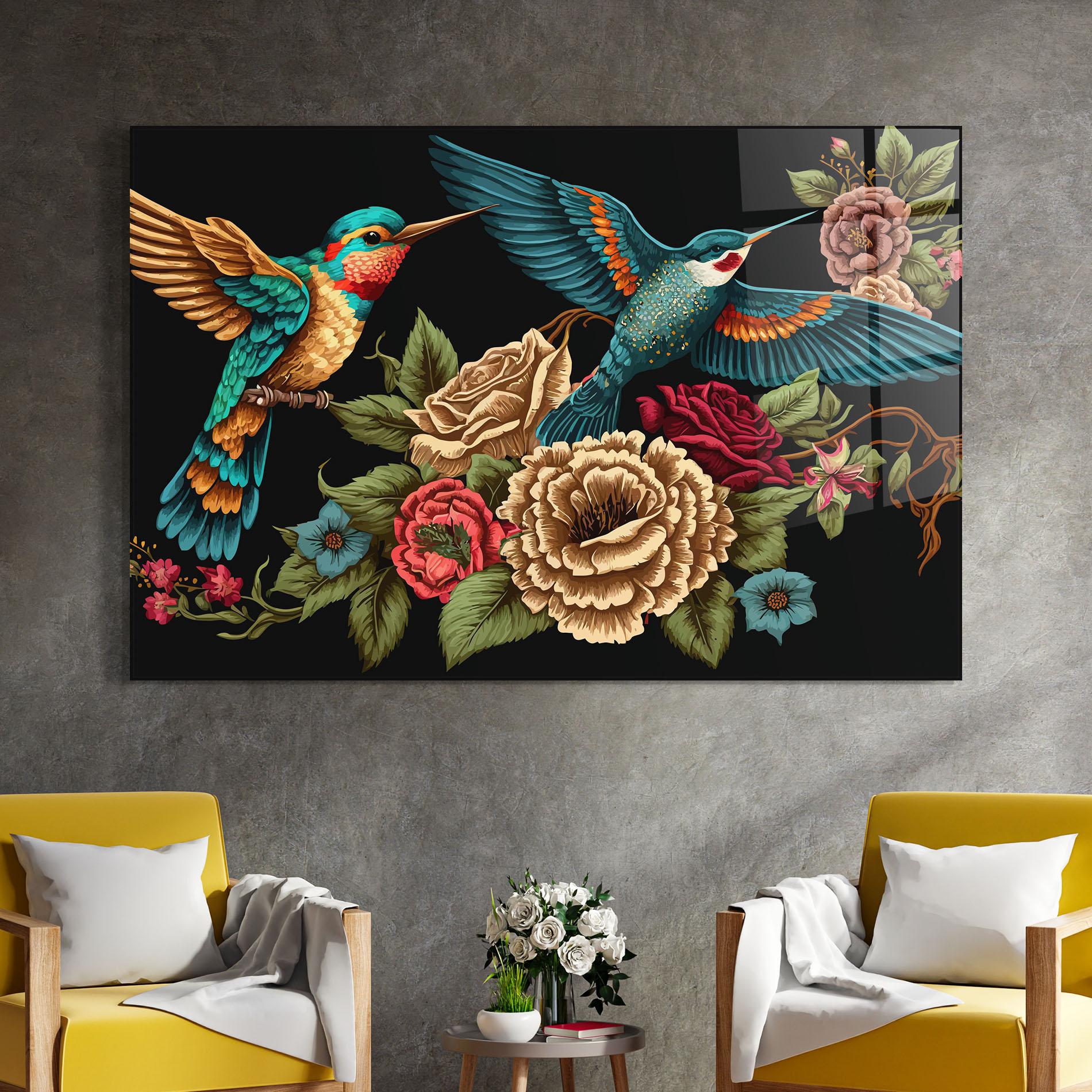 Üvegkép Blue Birds mockup 4