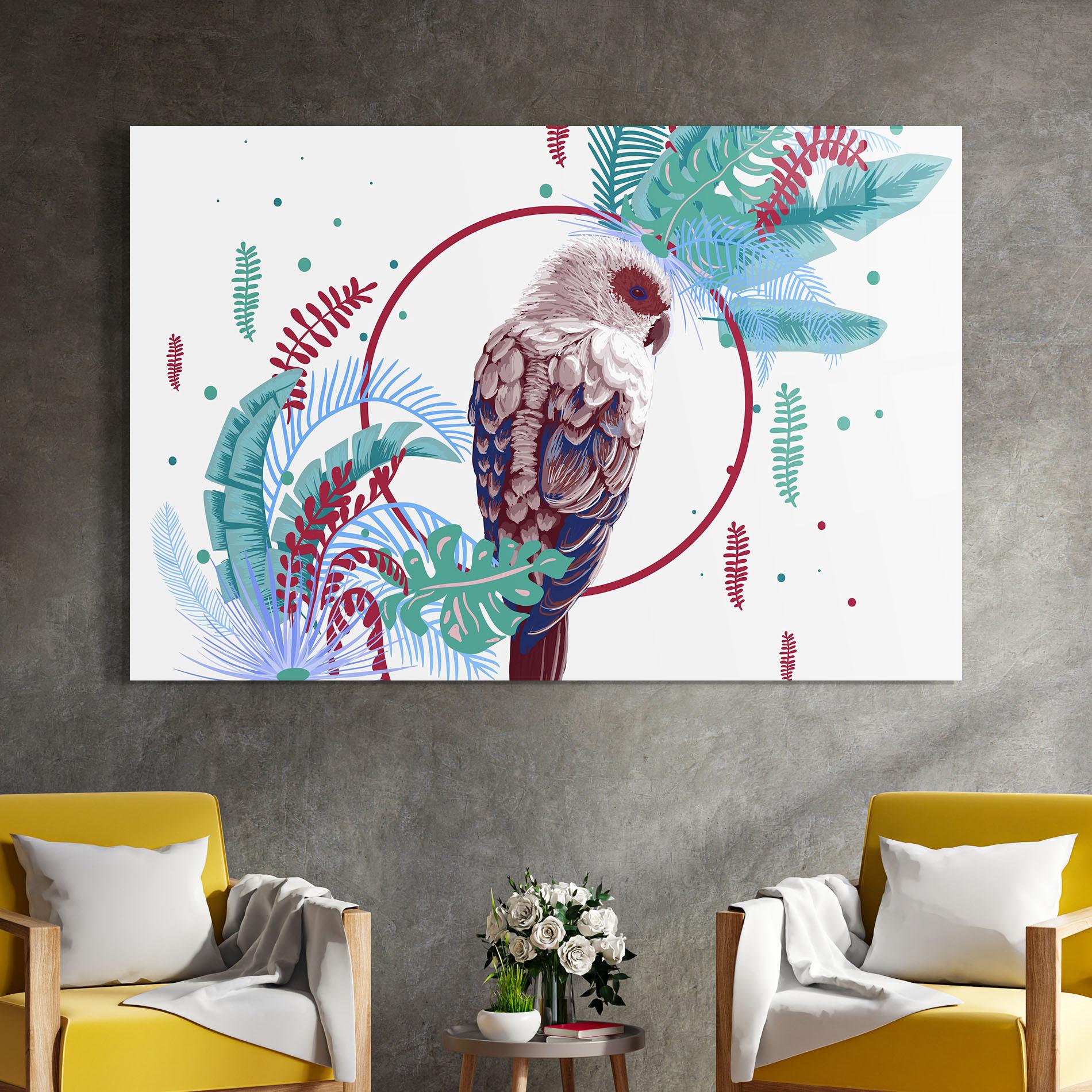 Üvegkép Bright Bird mockup 4