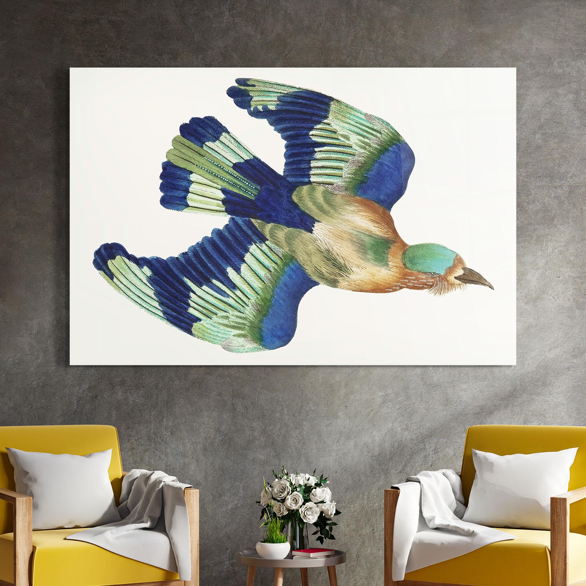 Üvegkép Green Blue Bird mockup 4