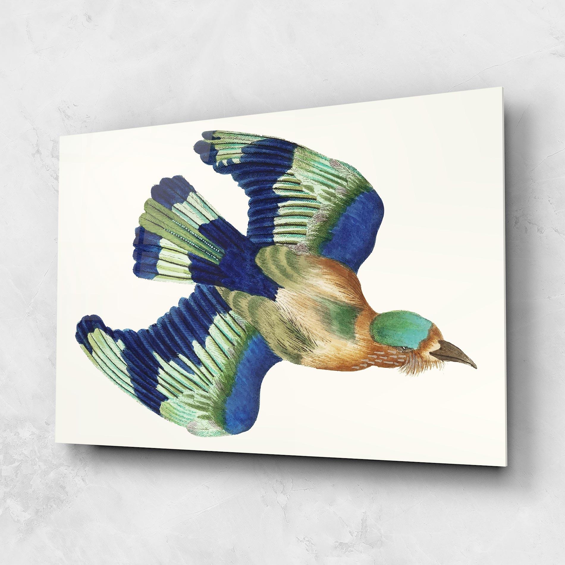 Üvegkép Green Blue Bird mockup 1