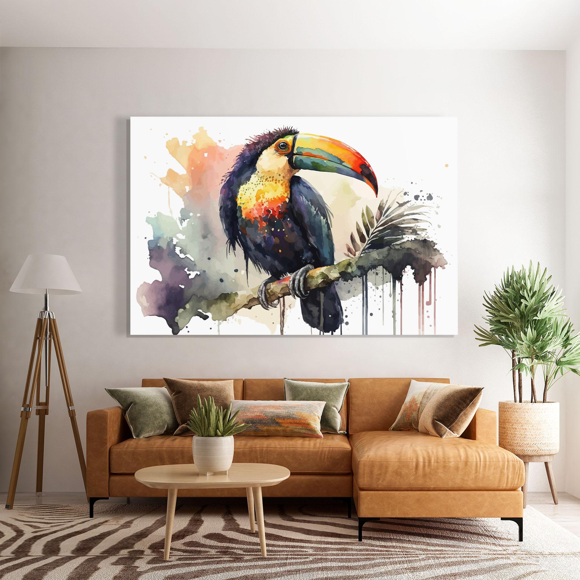 Üvegkép Beautiful Toucan Art mockup 7