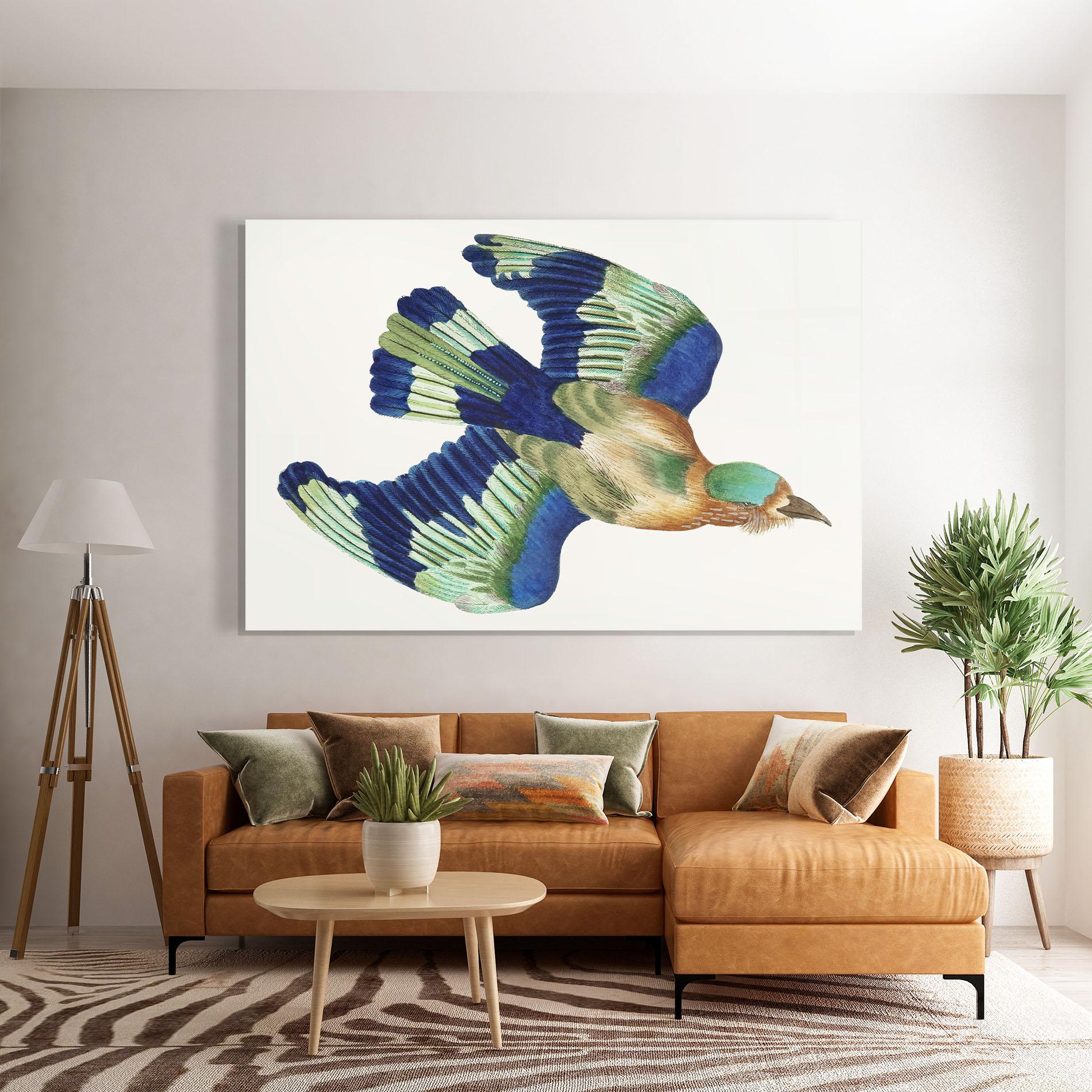 Üvegkép Green Blue Bird mockup 7