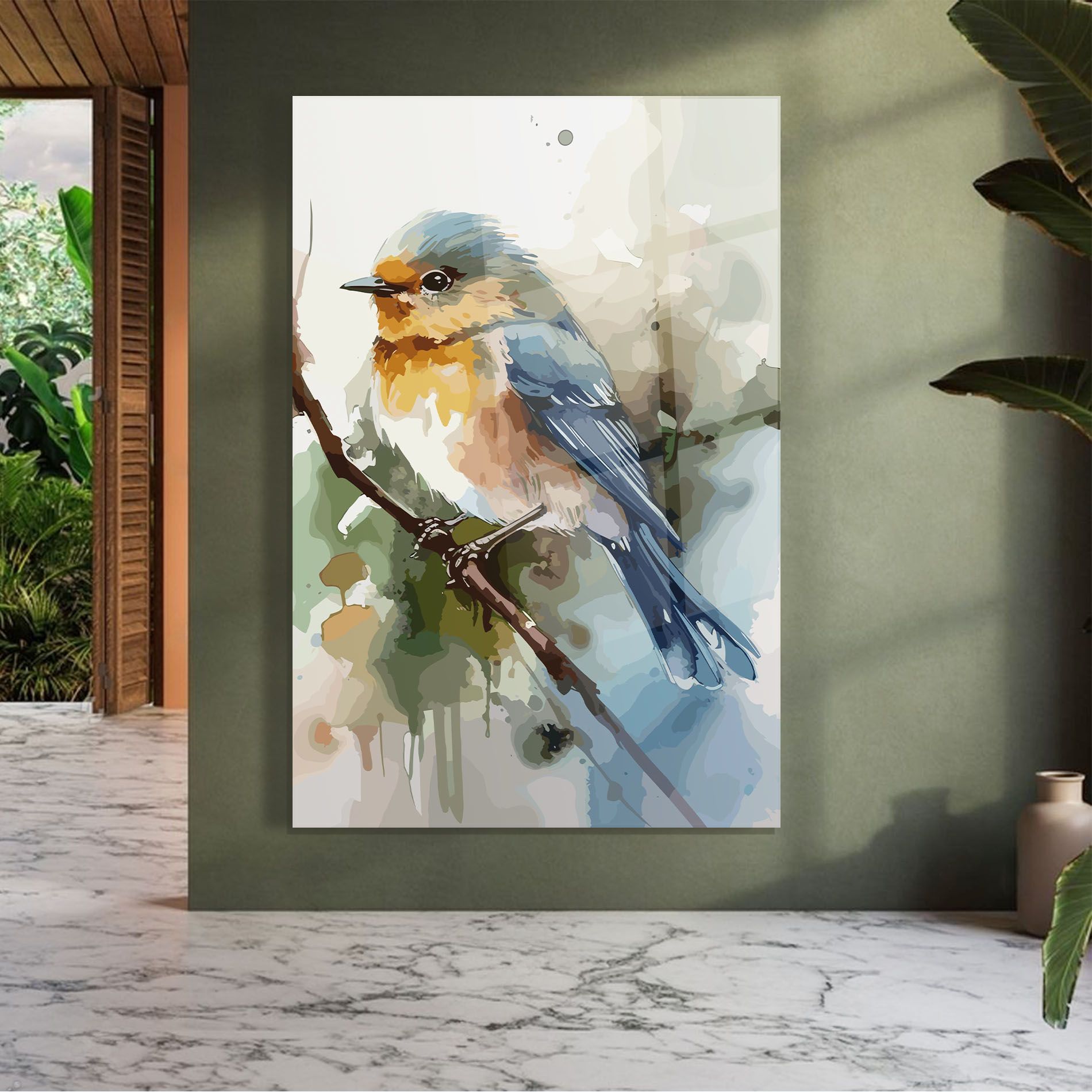 Blue Pretty Bird mockup 7